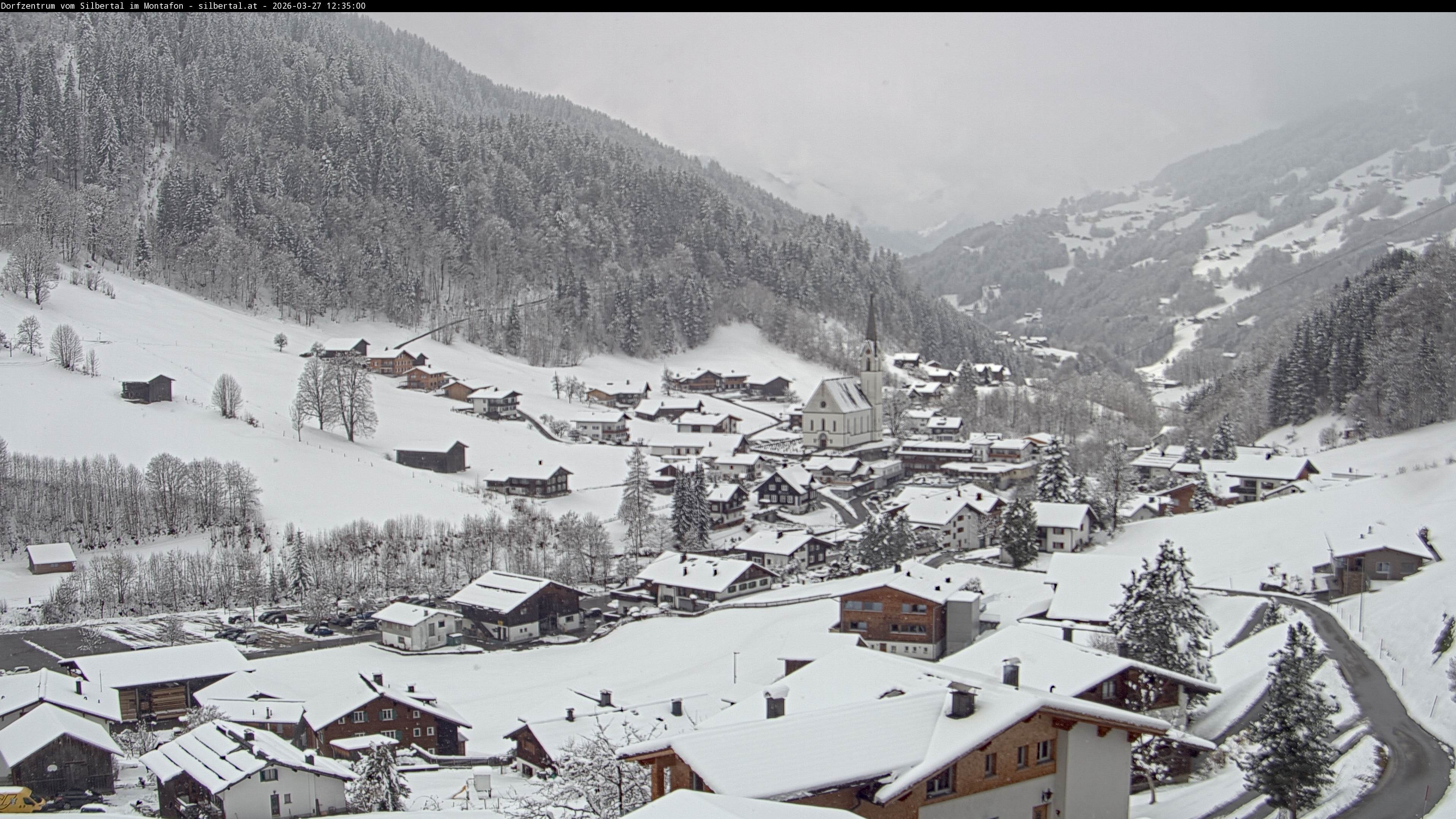 Archiv Foto Webcam Blick auf Silbertal, Vorarlberg