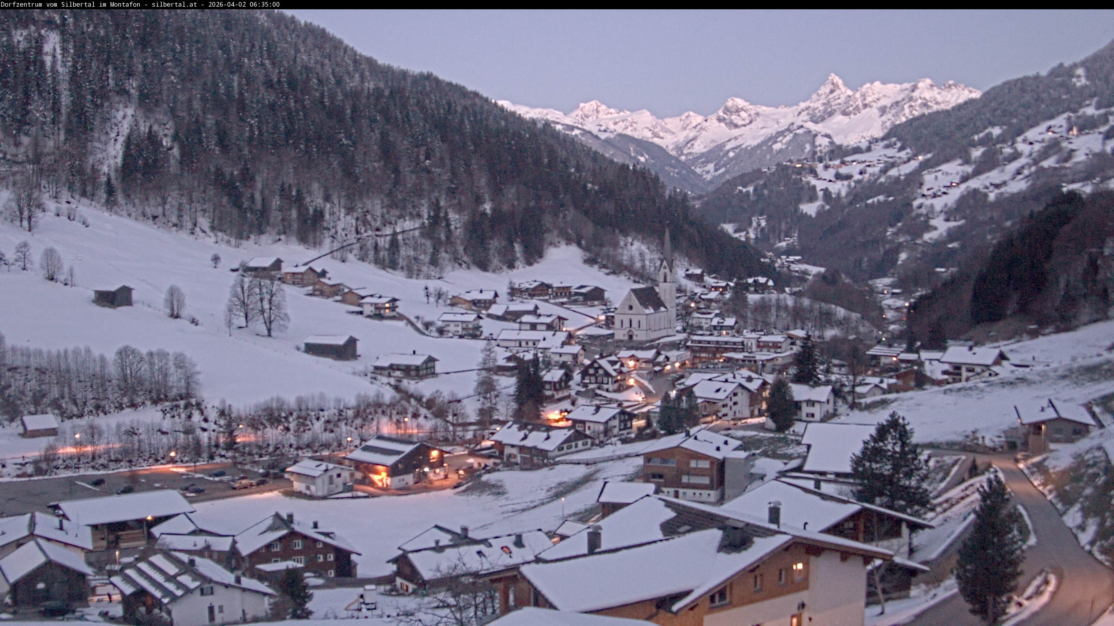 Archiv Foto Webcam Blick auf Silbertal, Vorarlberg