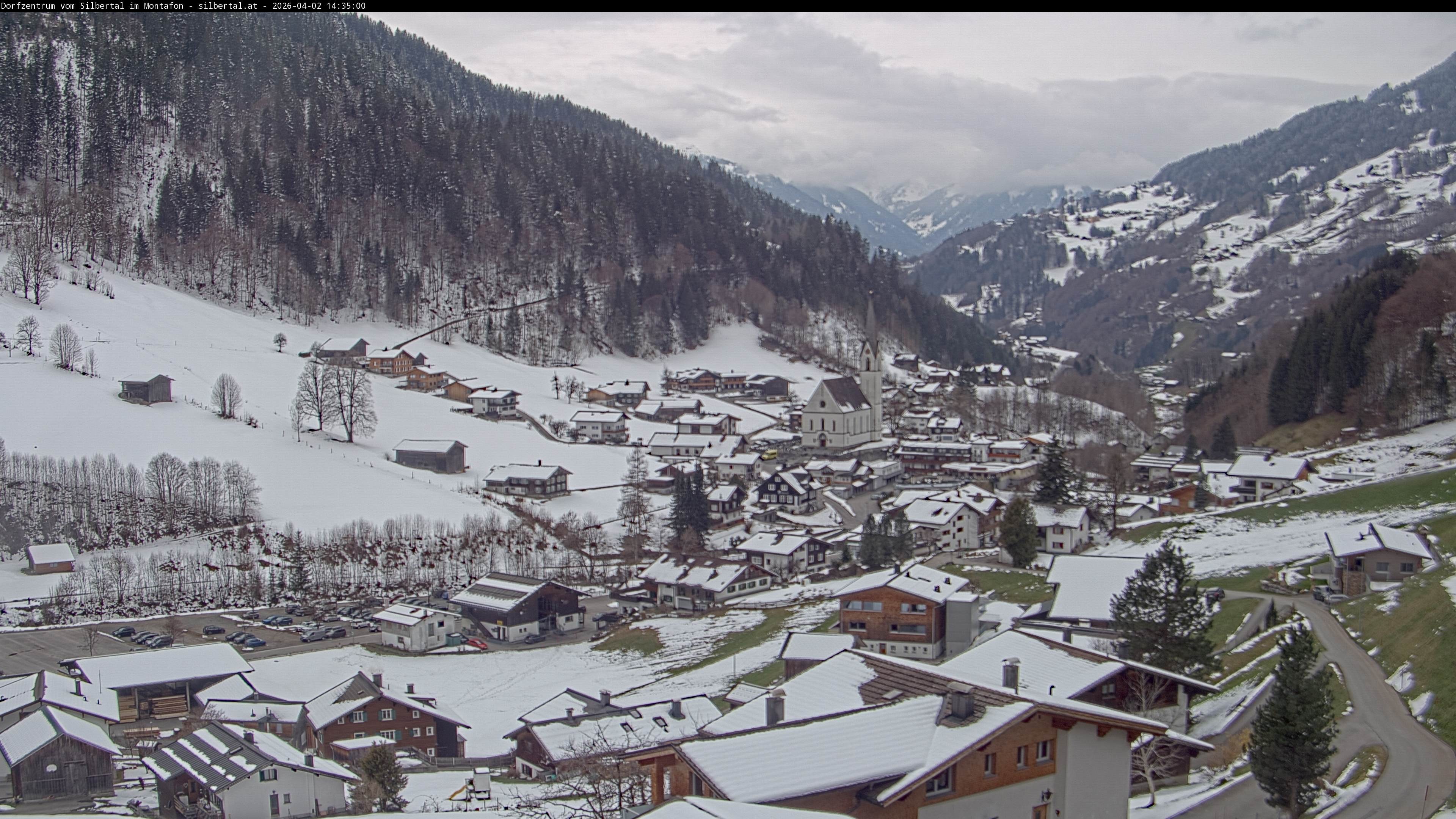 Archiv Foto Webcam Blick auf Silbertal, Vorarlberg