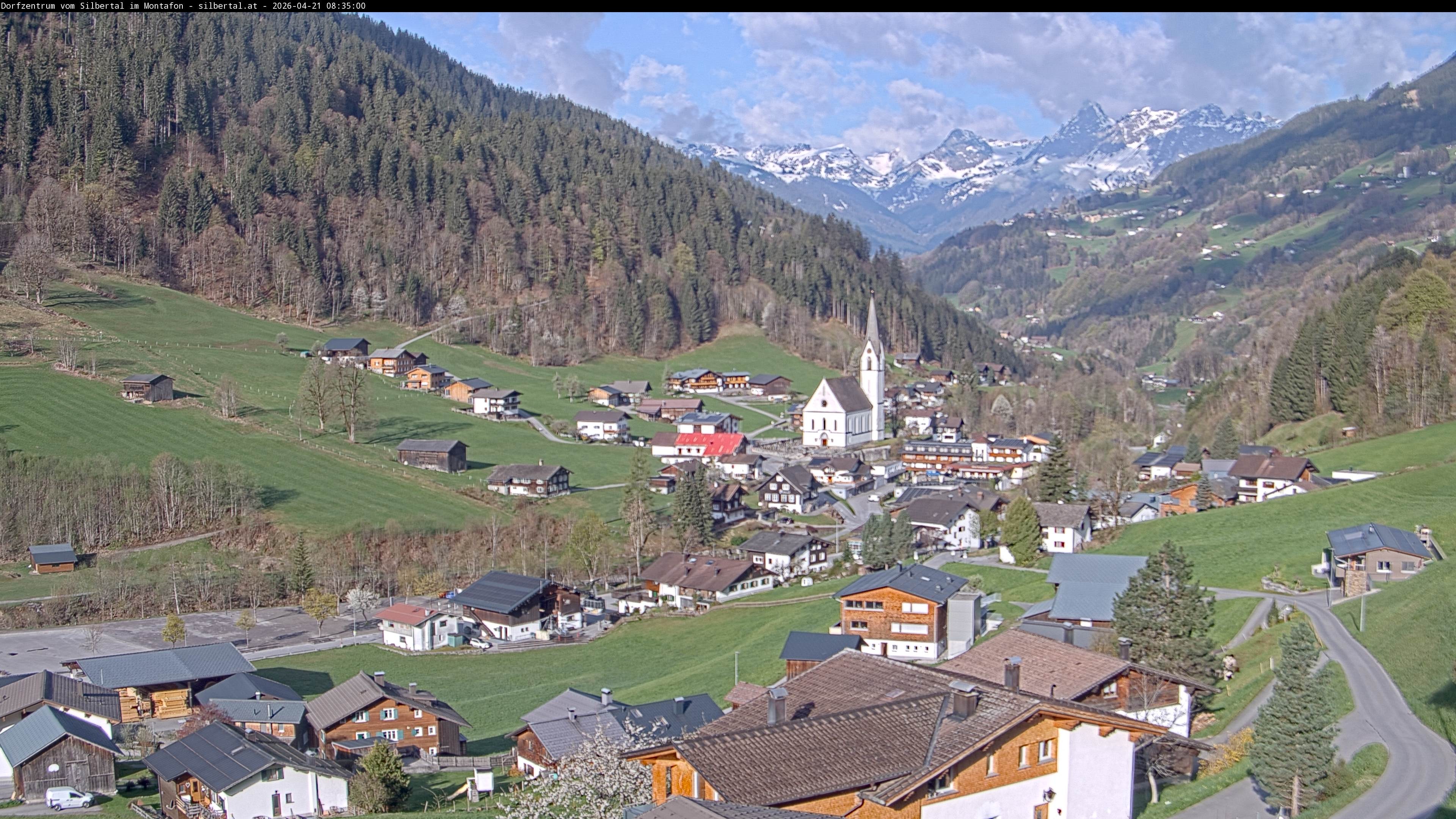 Archiv Foto Webcam Blick auf Silbertal, Vorarlberg