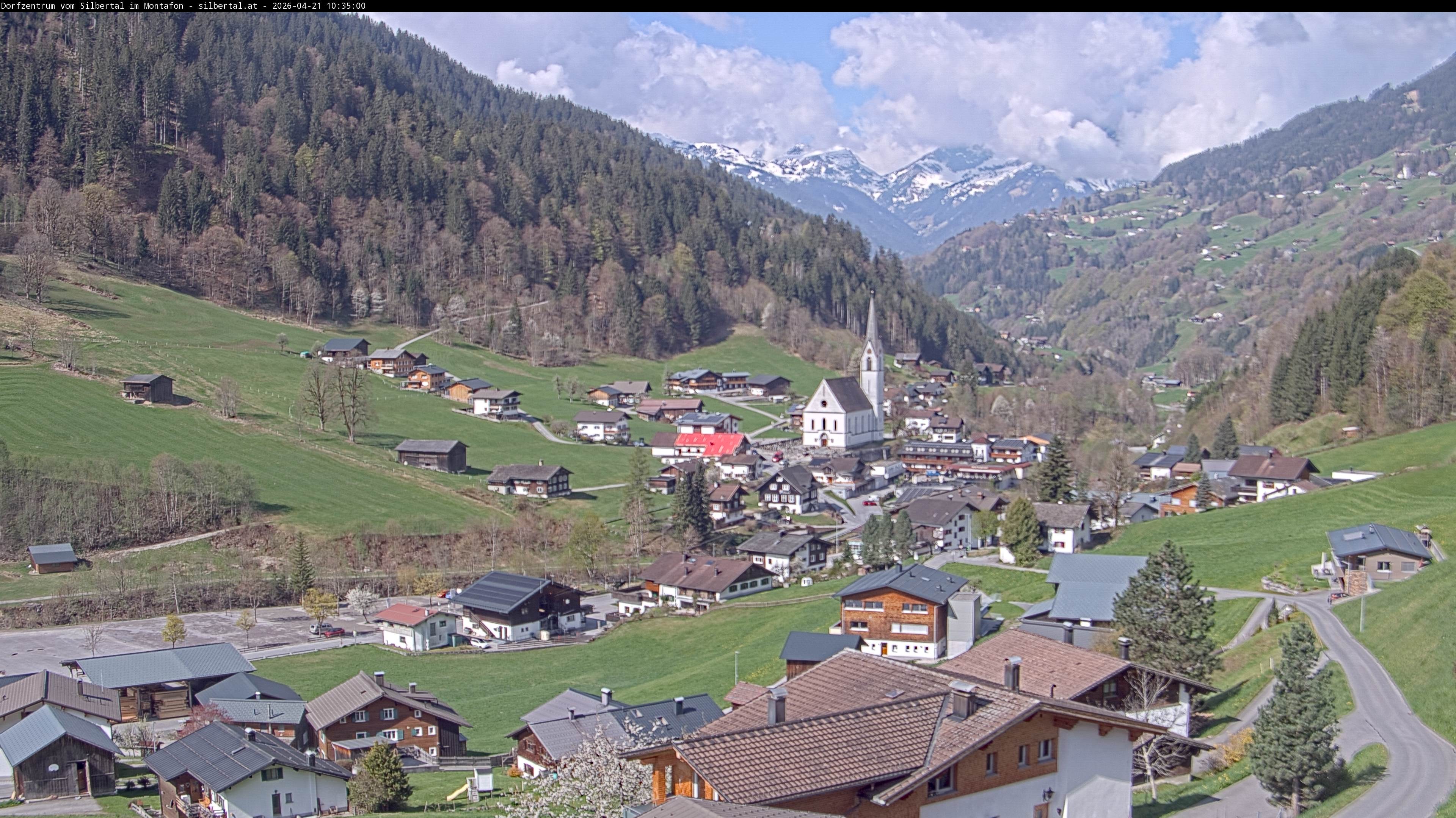 Archiv Foto Webcam Blick auf Silbertal, Vorarlberg
