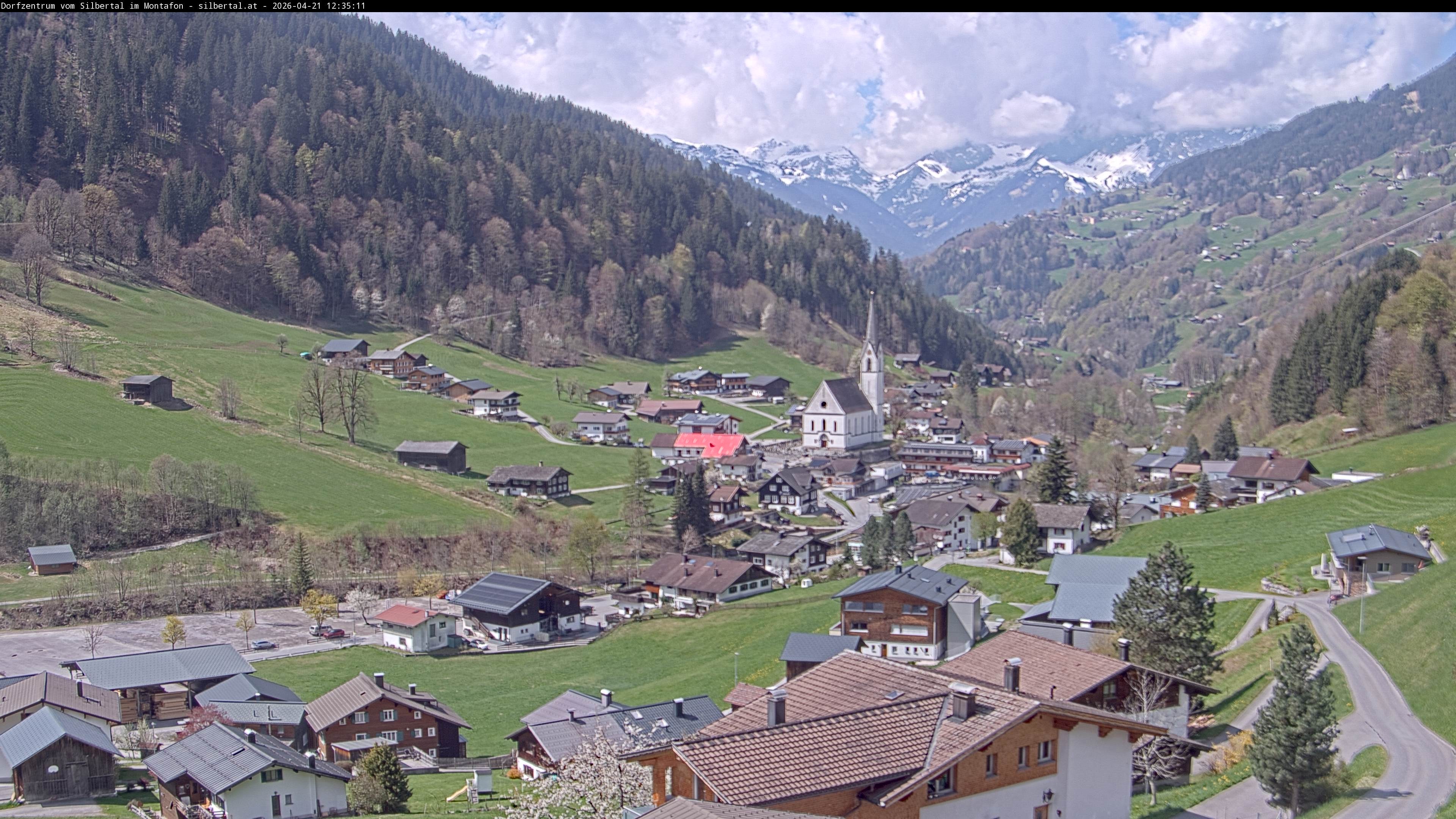 Archiv Foto Webcam Blick auf Silbertal, Vorarlberg