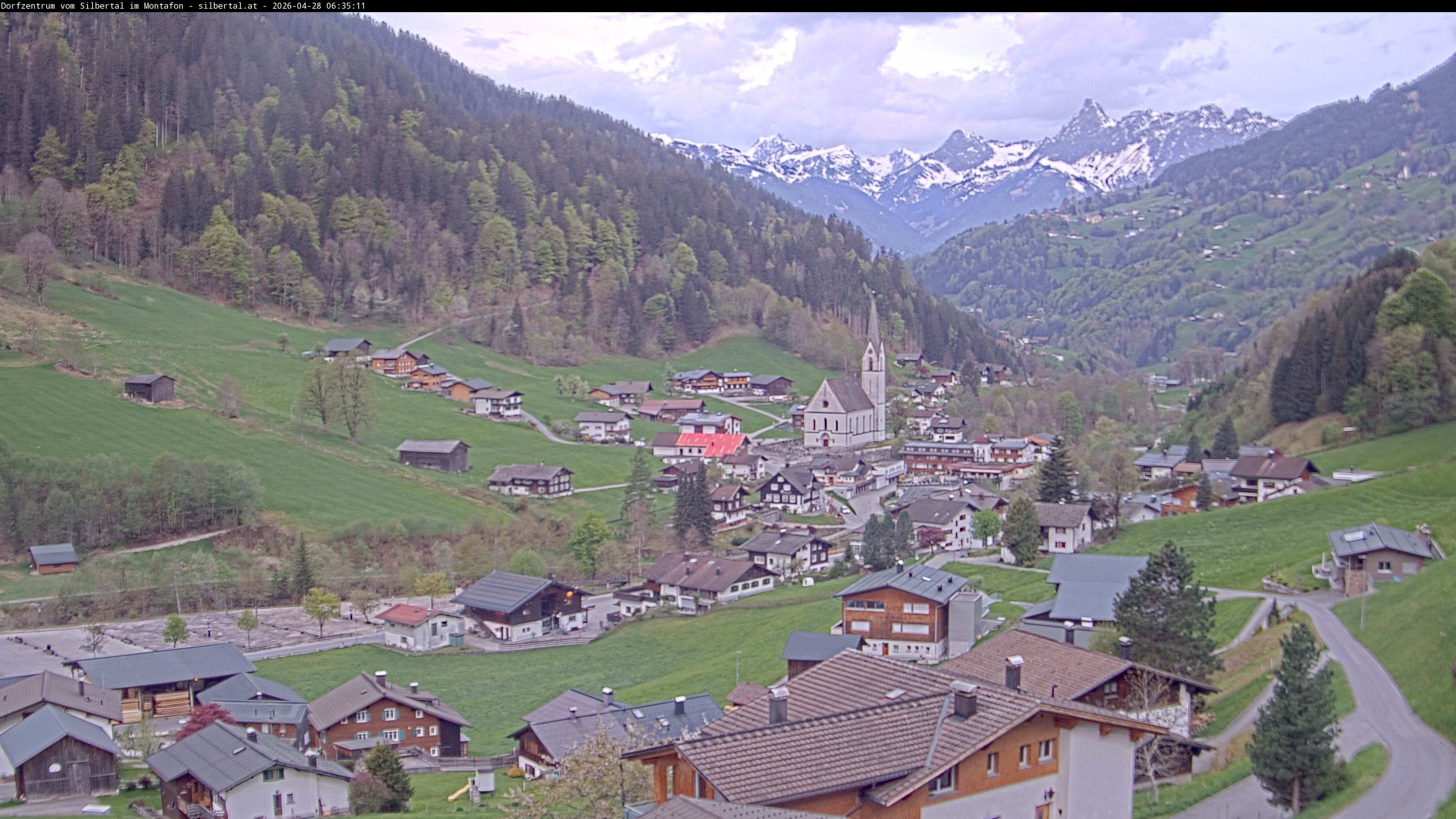 Archiv Foto Webcam Blick auf Silbertal, Vorarlberg