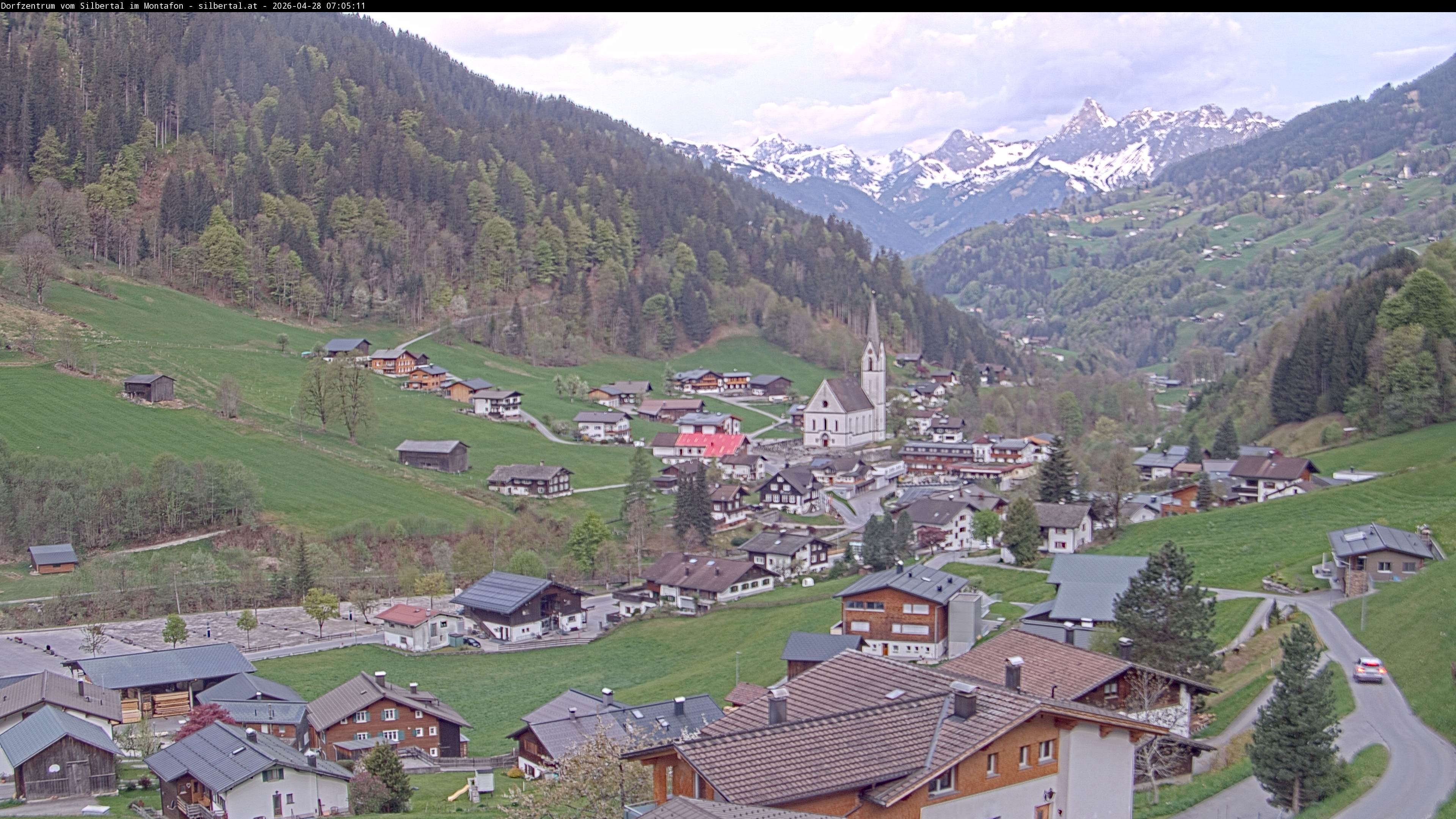 Archiv Foto Webcam Blick auf Silbertal, Vorarlberg