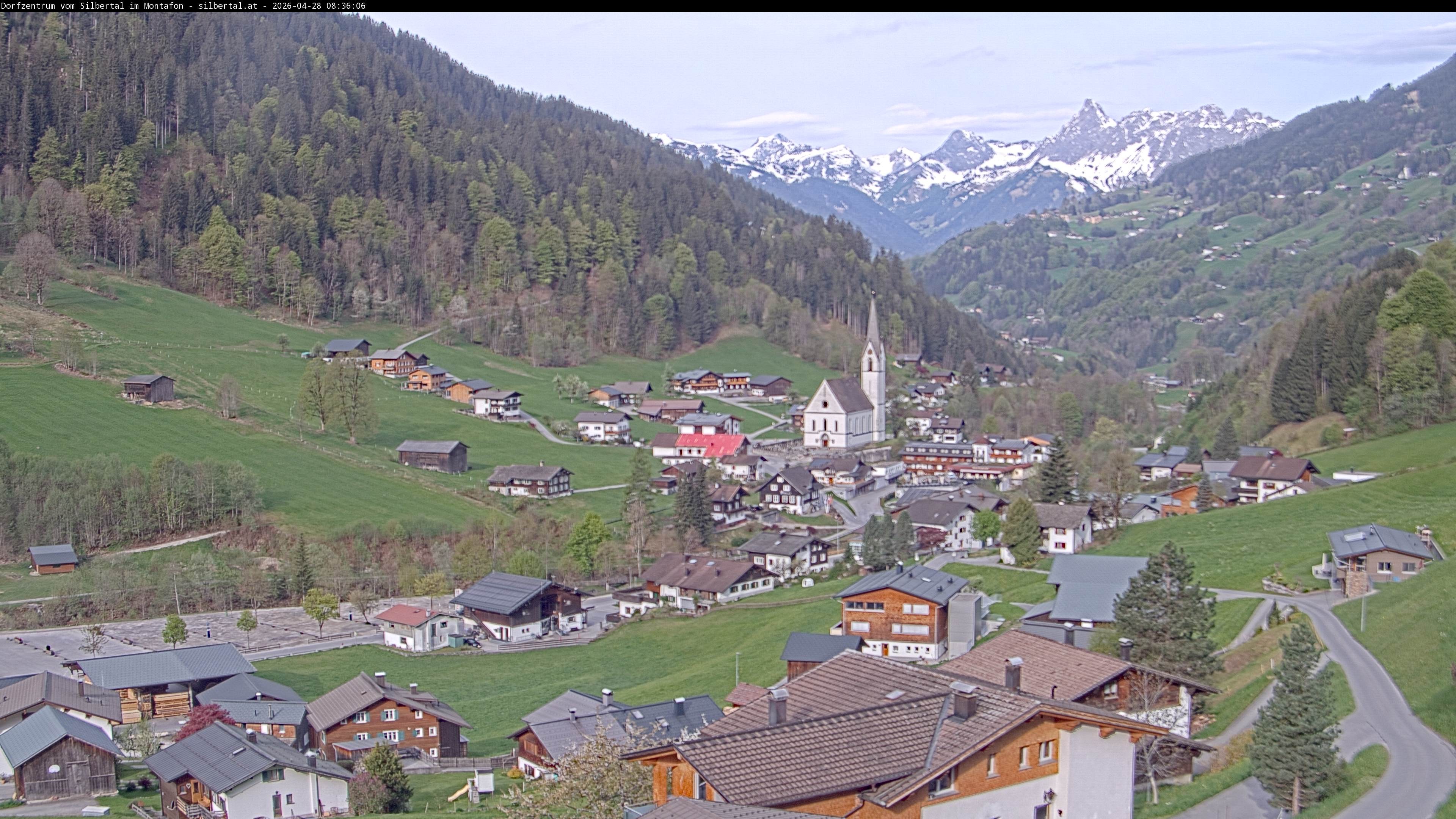 Archiv Foto Webcam Blick auf Silbertal, Vorarlberg