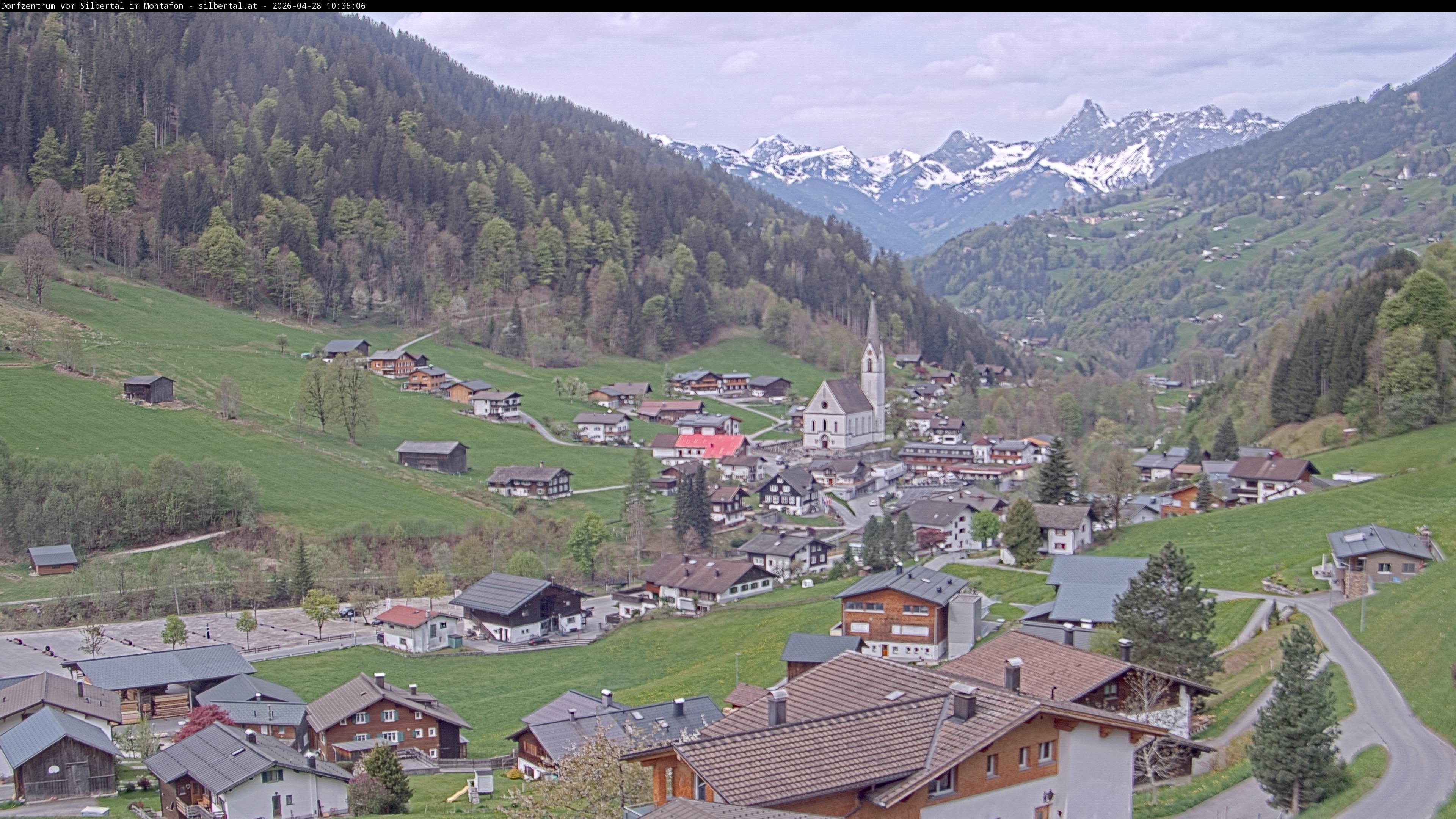 Archiv Foto Webcam Blick auf Silbertal, Vorarlberg