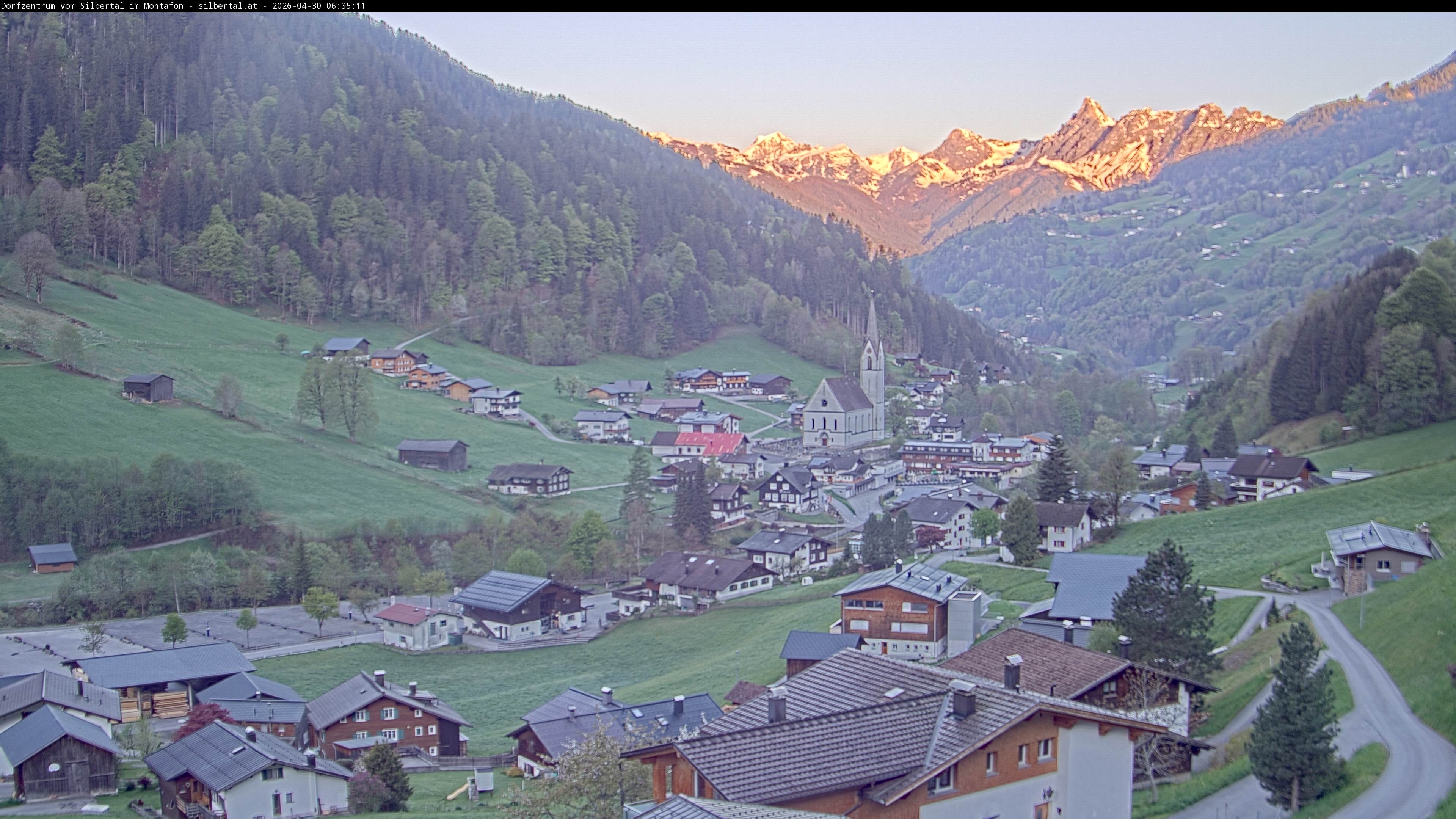 Archiv Foto Webcam Blick auf Silbertal, Vorarlberg