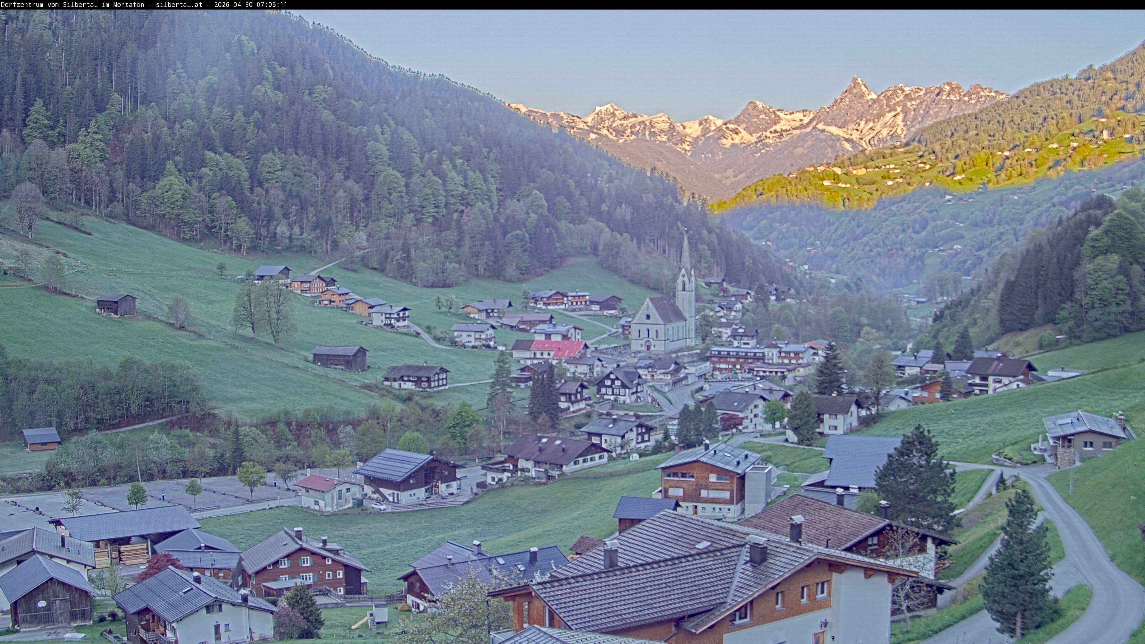 Archiv Foto Webcam Blick auf Silbertal, Vorarlberg