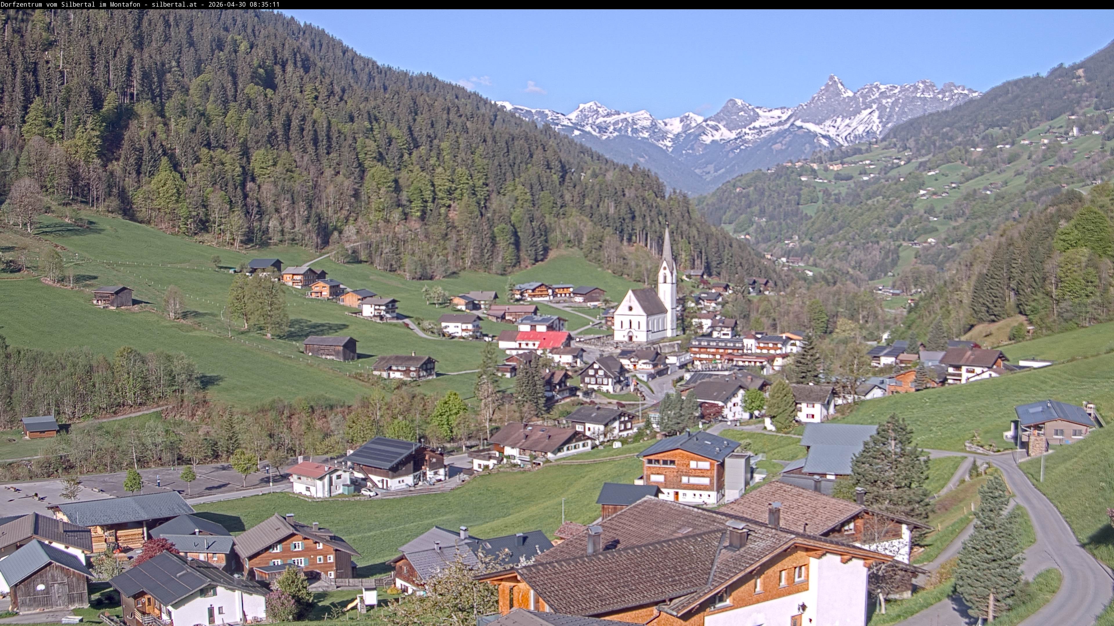 Archiv Foto Webcam Blick auf Silbertal, Vorarlberg
