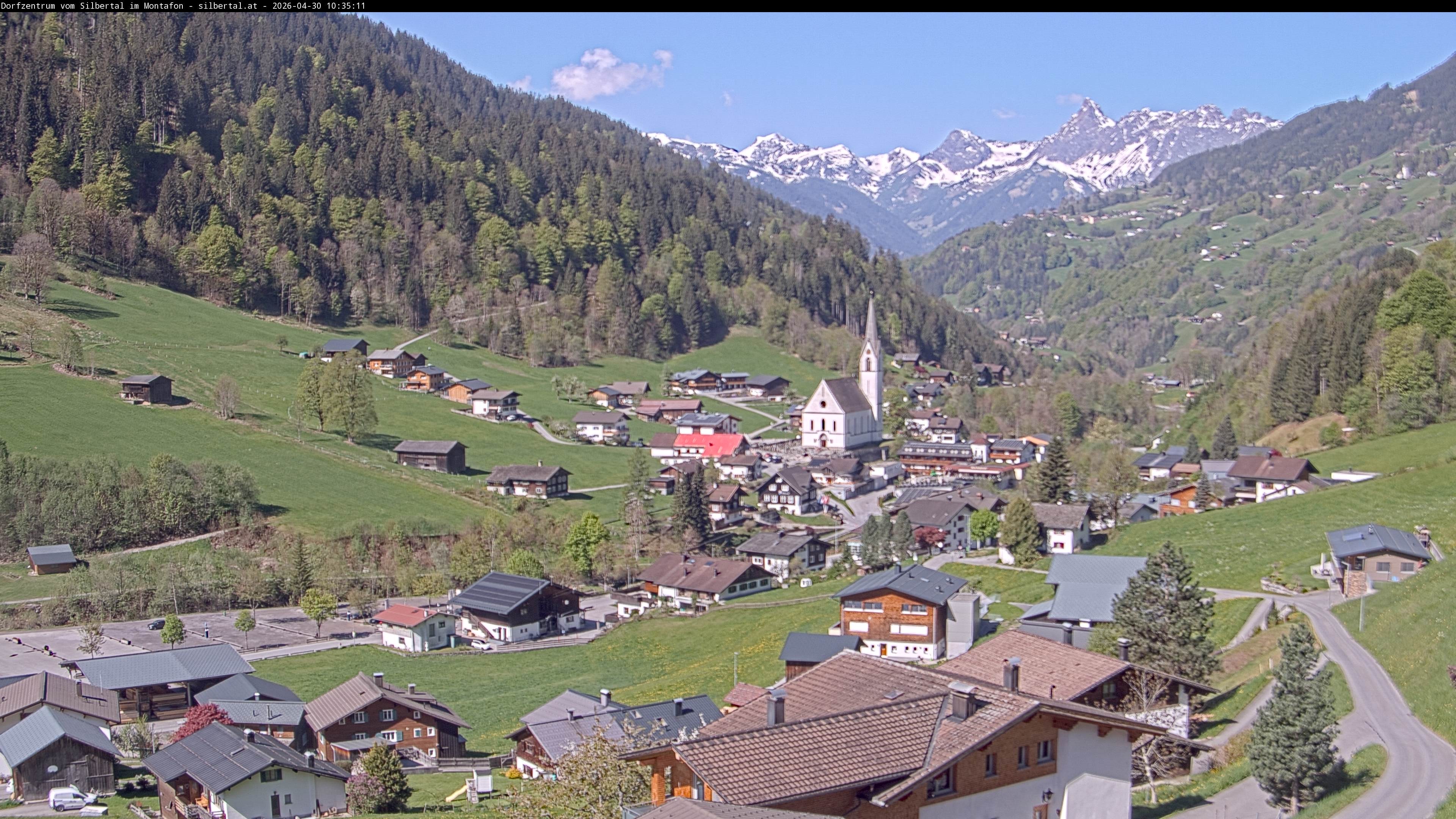 Archiv Foto Webcam Blick auf Silbertal, Vorarlberg