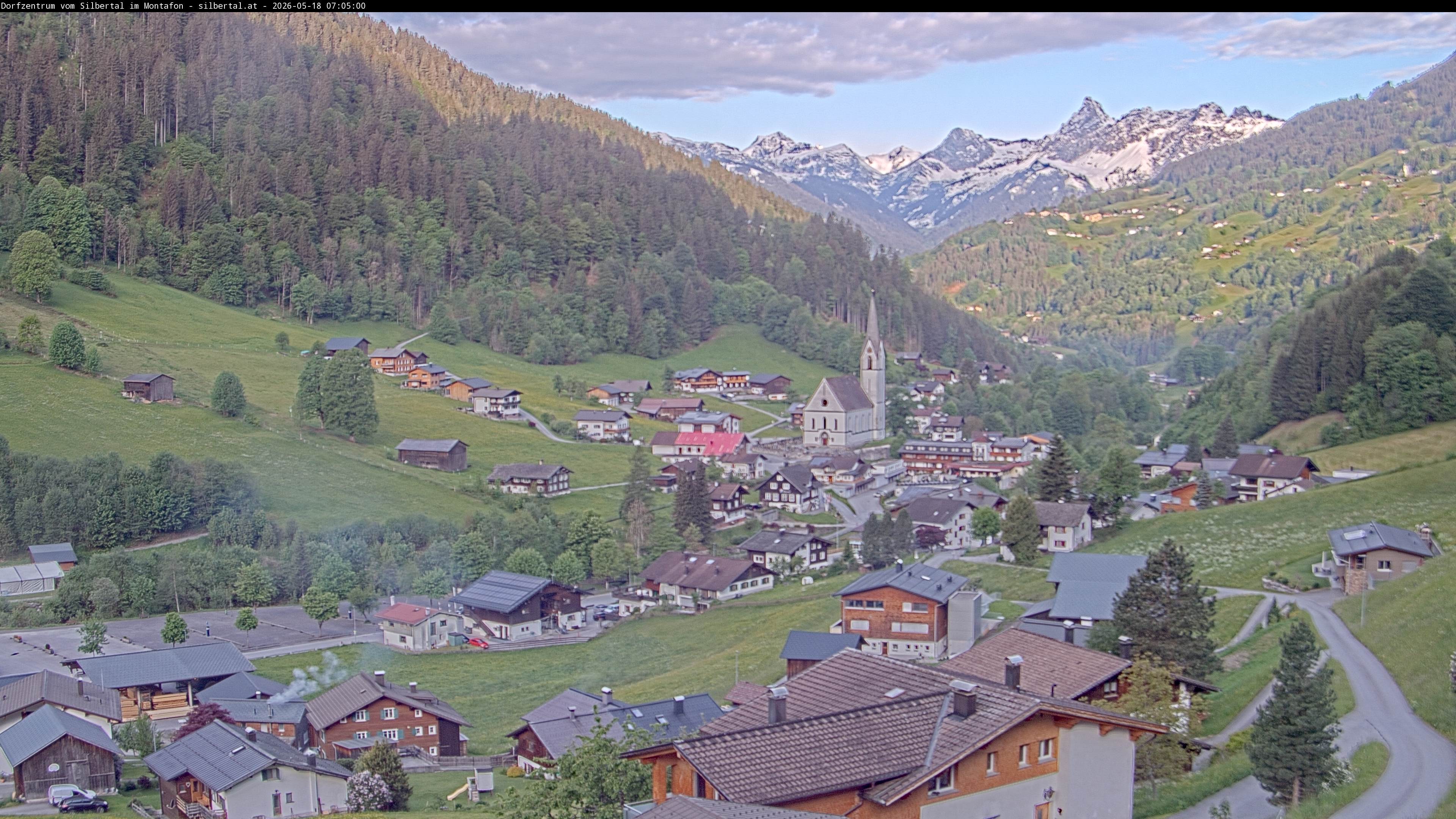 Archiv Foto Webcam Blick auf Silbertal, Vorarlberg