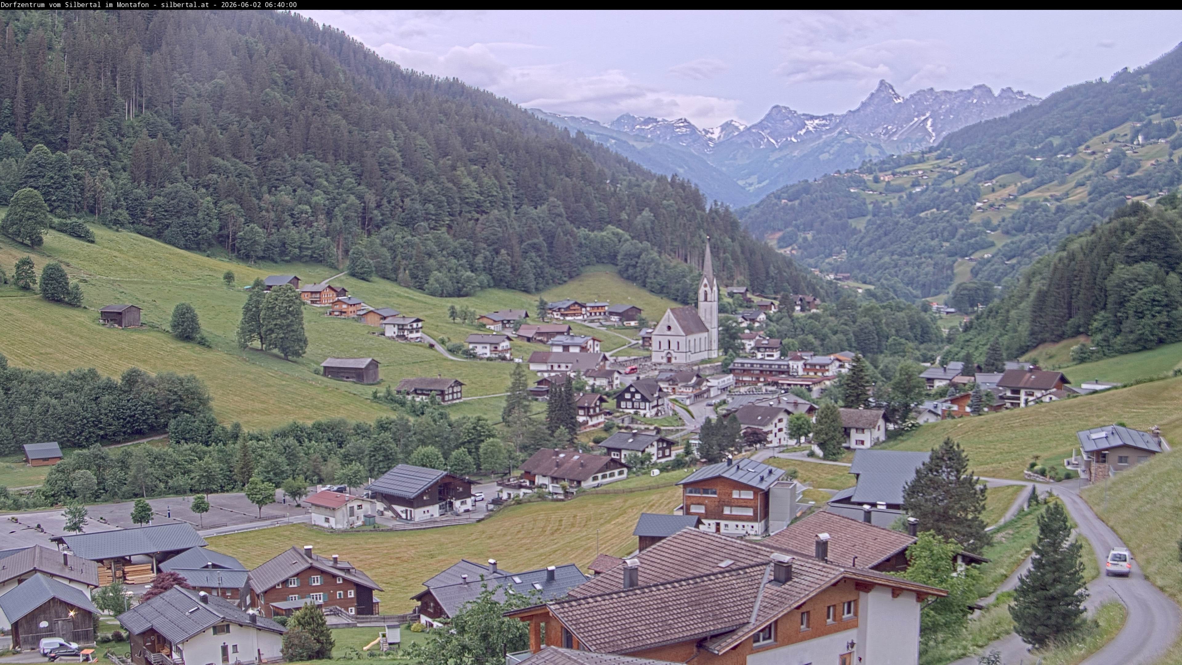 Archiv Foto Webcam Blick auf Silbertal, Vorarlberg