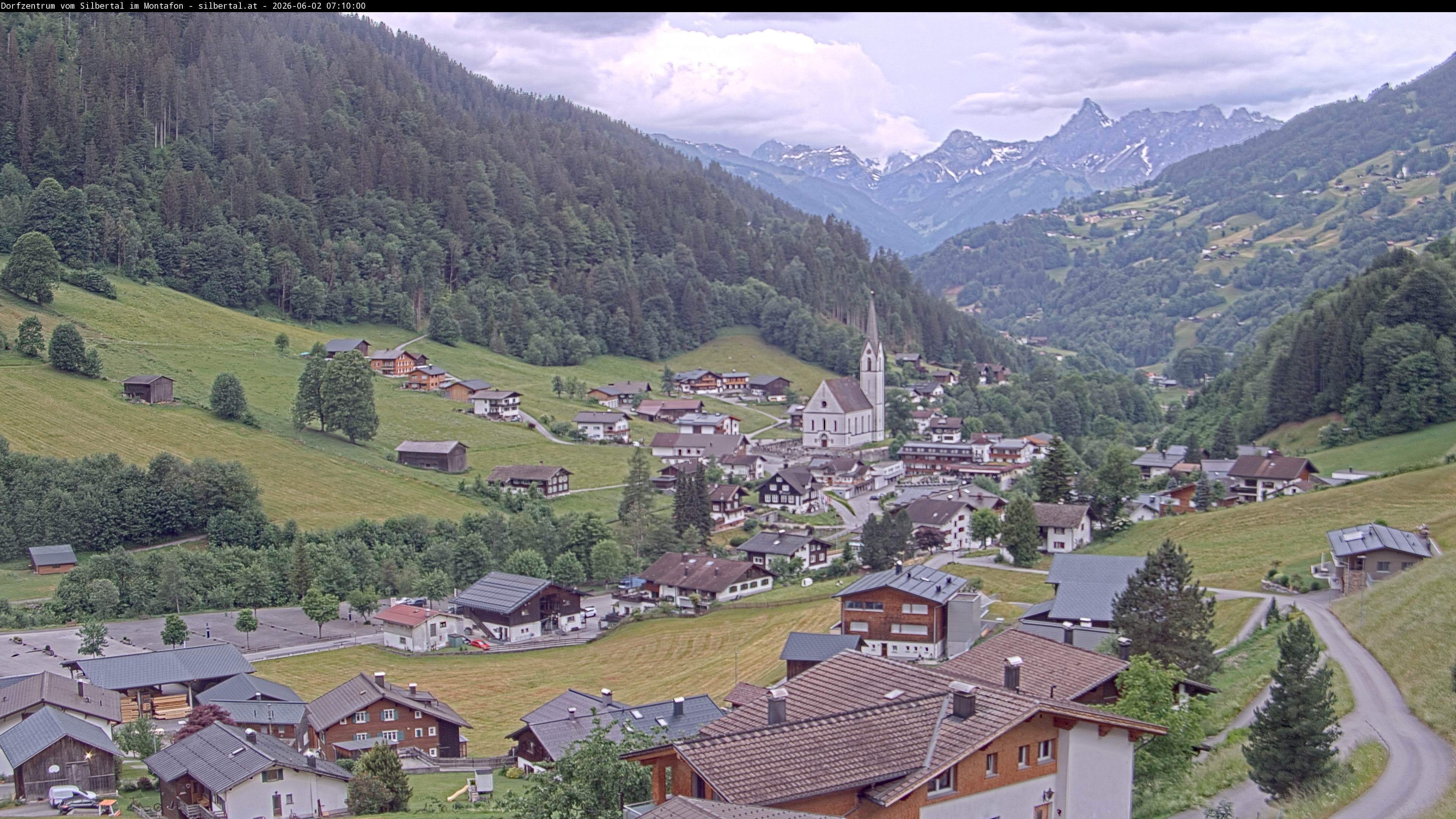 Archiv Foto Webcam Blick auf Silbertal, Vorarlberg