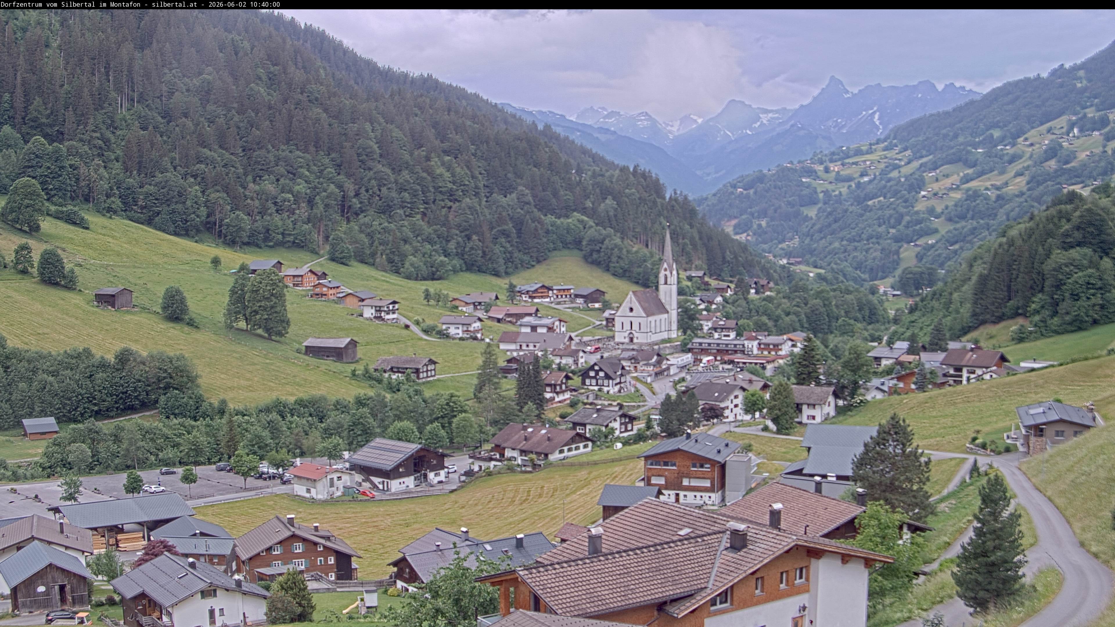 Archiv Foto Webcam Blick auf Silbertal, Vorarlberg