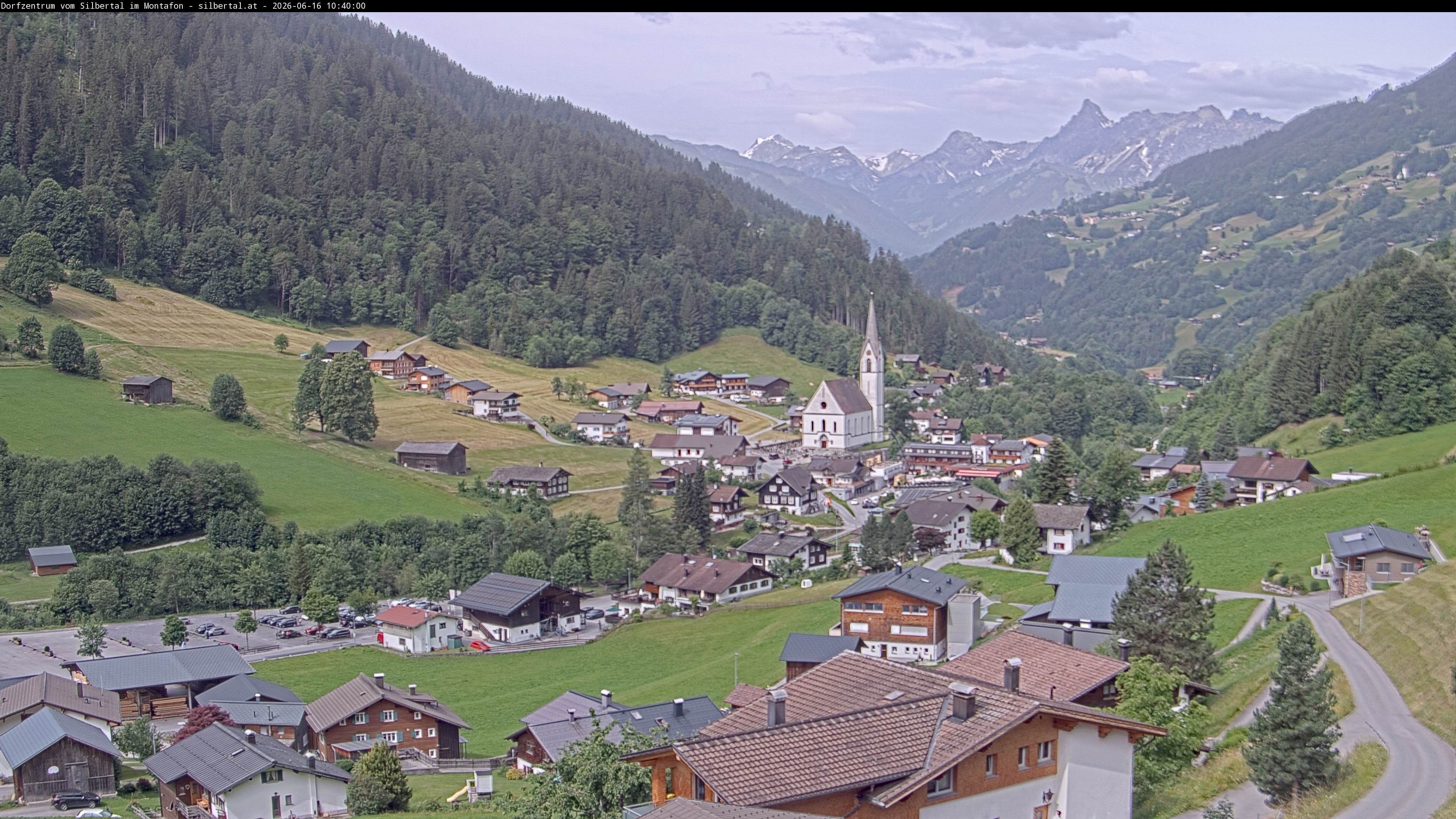Archiv Foto Webcam Blick auf Silbertal, Vorarlberg
