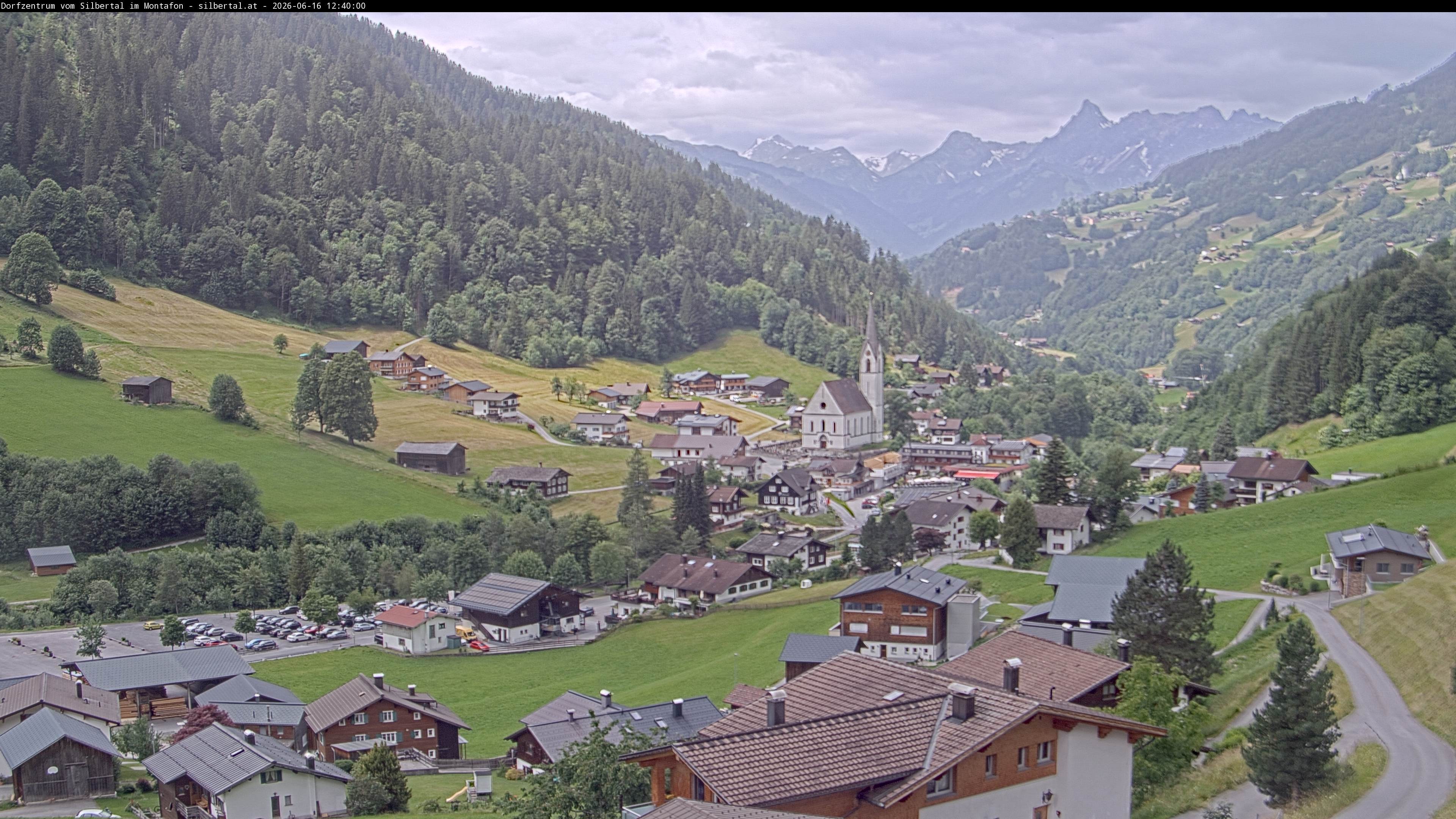 Archiv Foto Webcam Blick auf Silbertal, Vorarlberg
