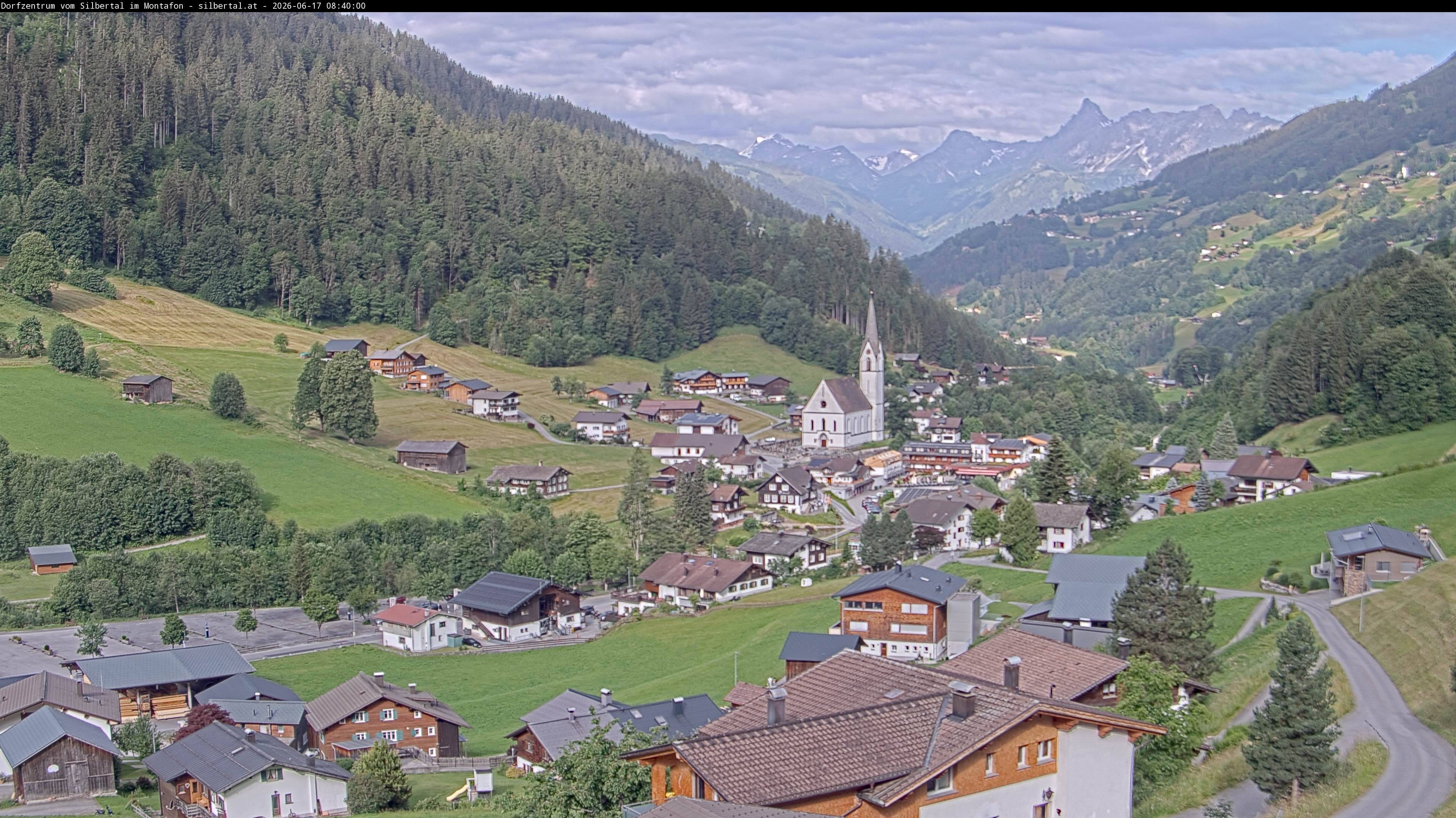 Archiv Foto Webcam Blick auf Silbertal, Vorarlberg