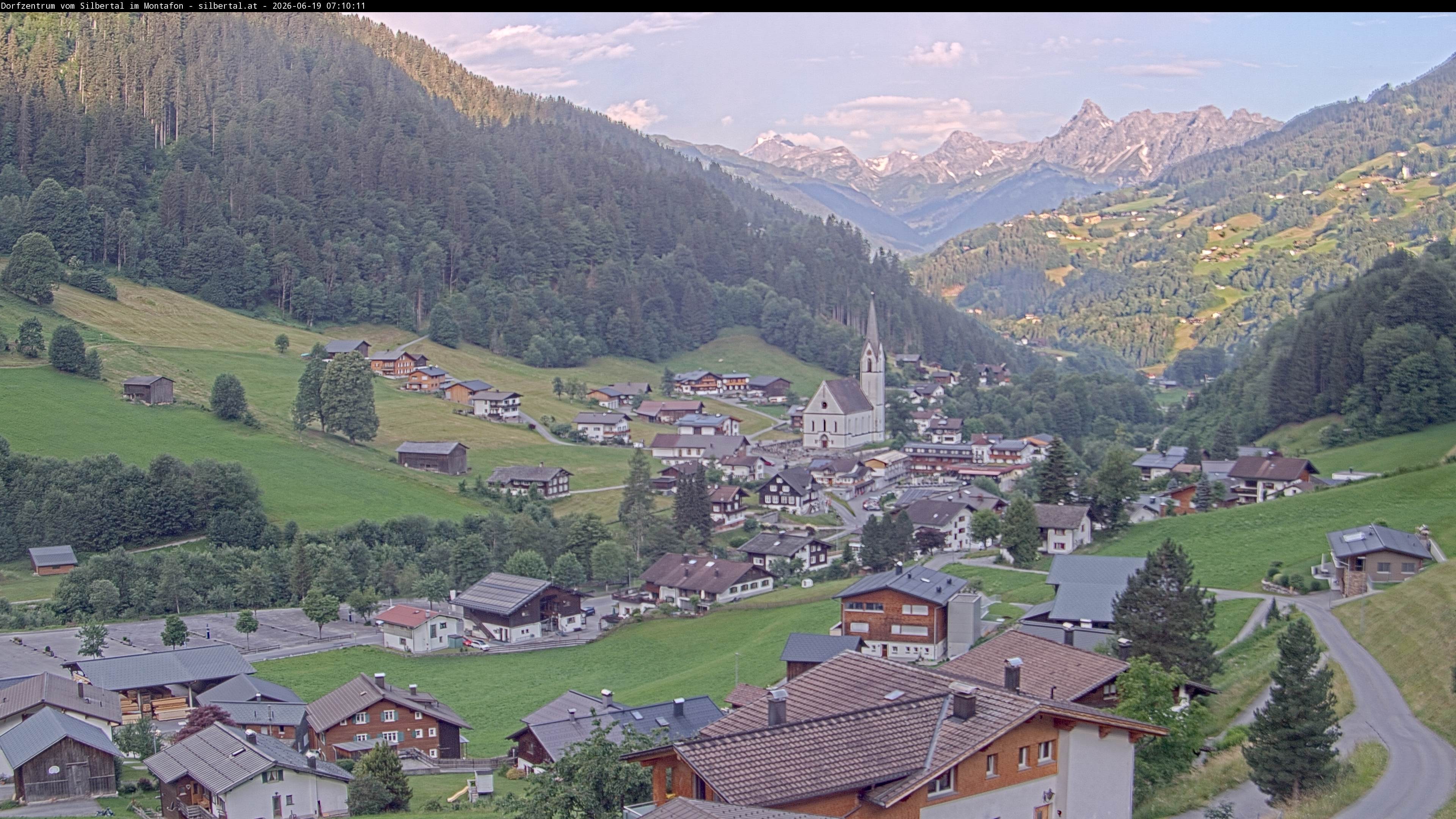 Archiv Foto Webcam Blick auf Silbertal, Vorarlberg