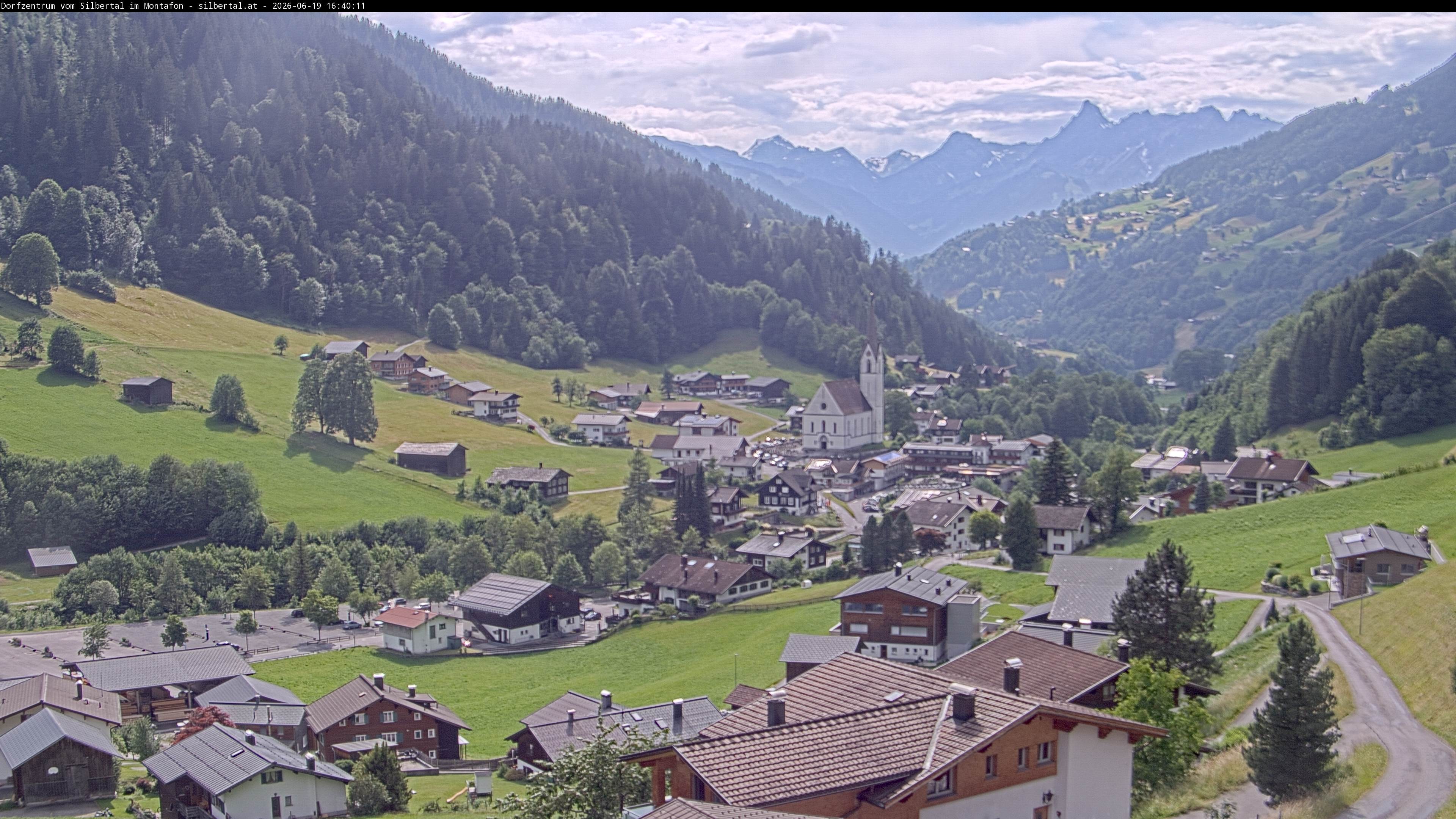 Archiv Foto Webcam Blick auf Silbertal, Vorarlberg