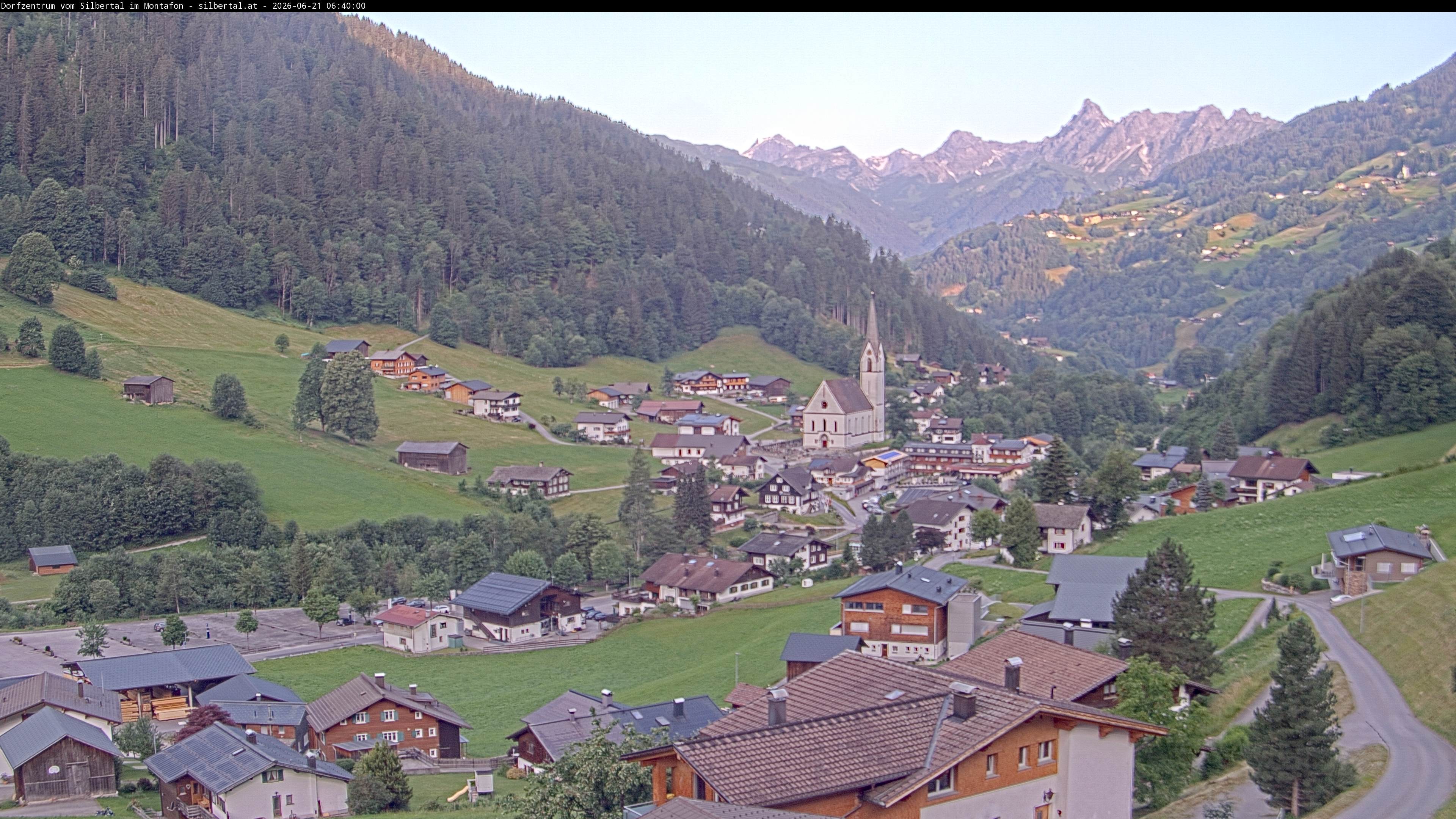 Archiv Foto Webcam Blick auf Silbertal, Vorarlberg