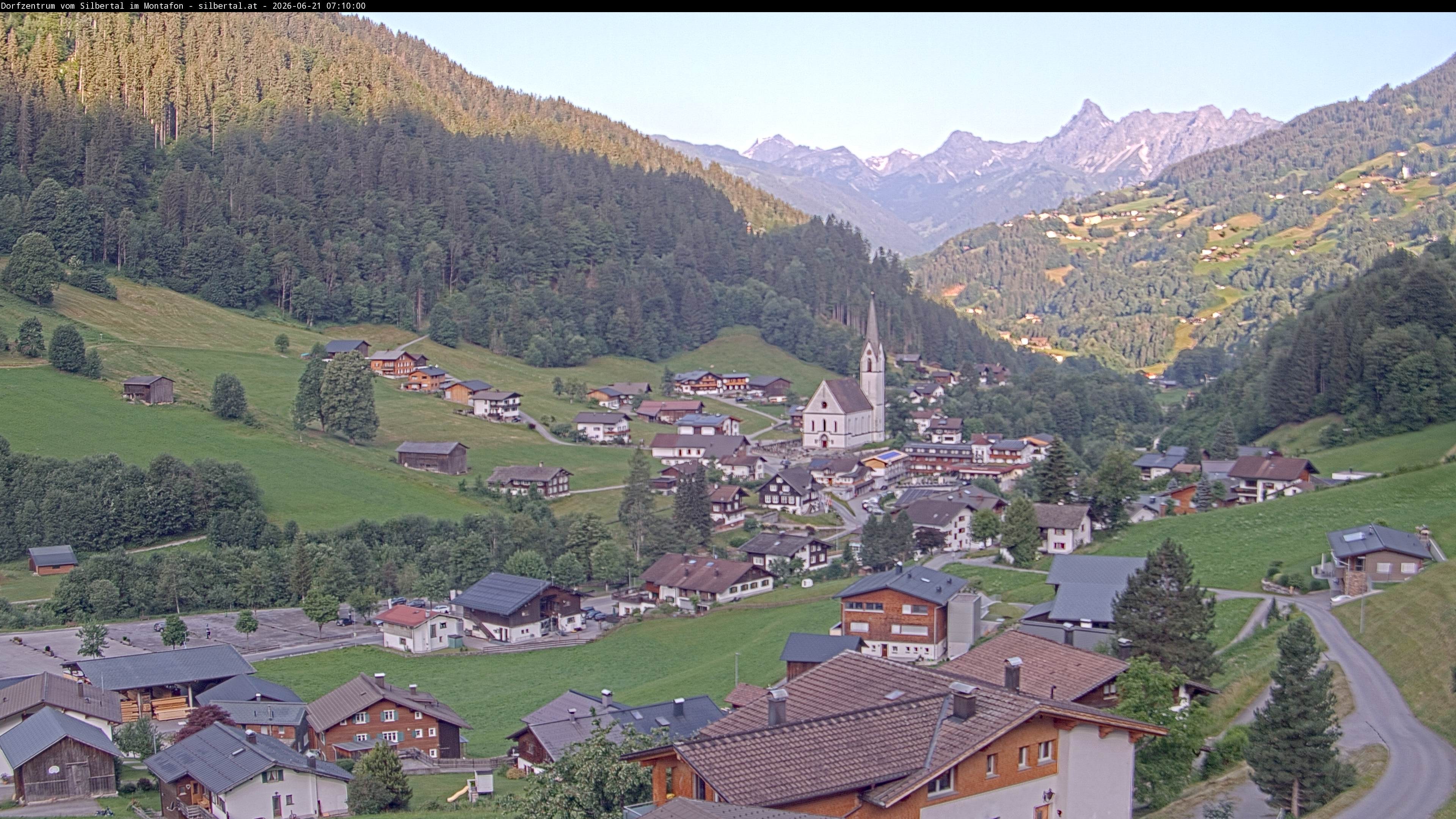 Archiv Foto Webcam Blick auf Silbertal, Vorarlberg