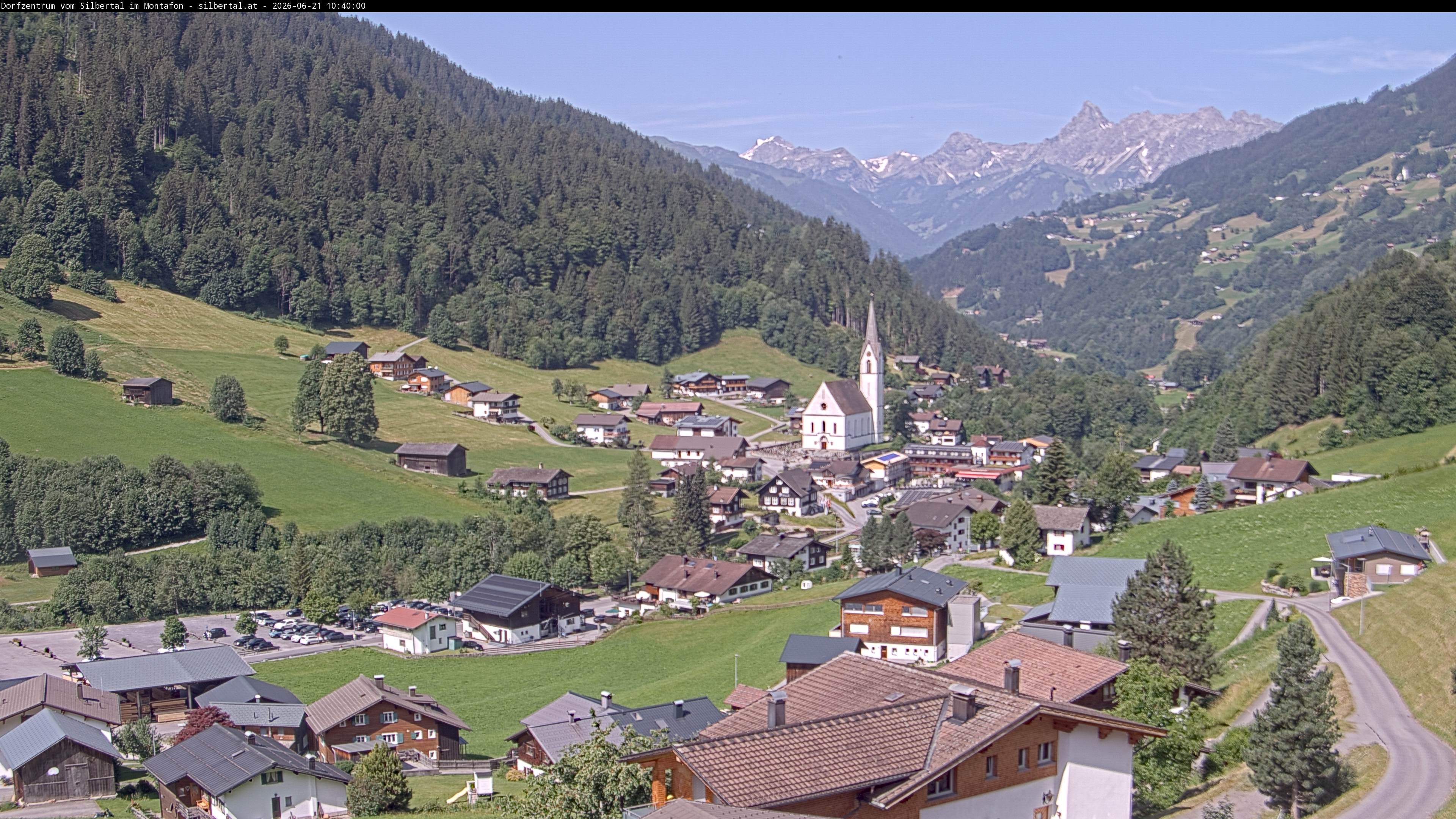 Archiv Foto Webcam Blick auf Silbertal, Vorarlberg