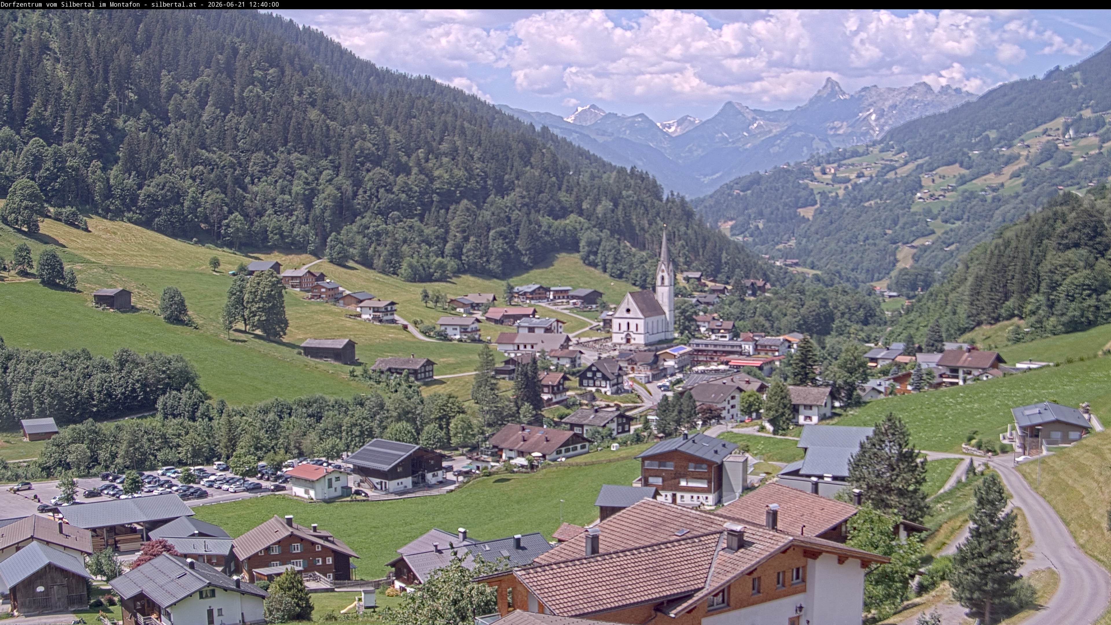Archiv Foto Webcam Blick auf Silbertal, Vorarlberg