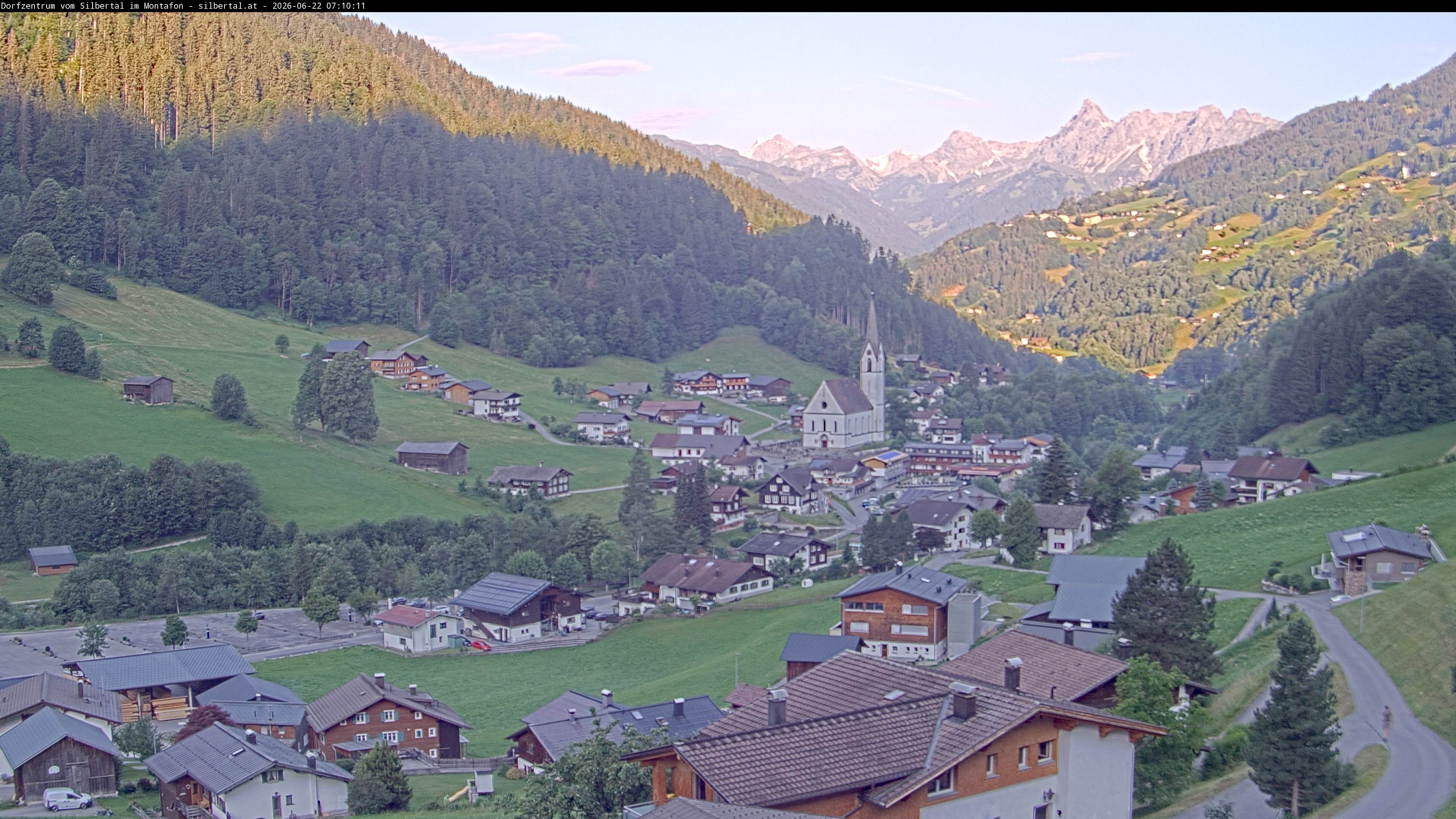 Archiv Foto Webcam Blick auf Silbertal, Vorarlberg