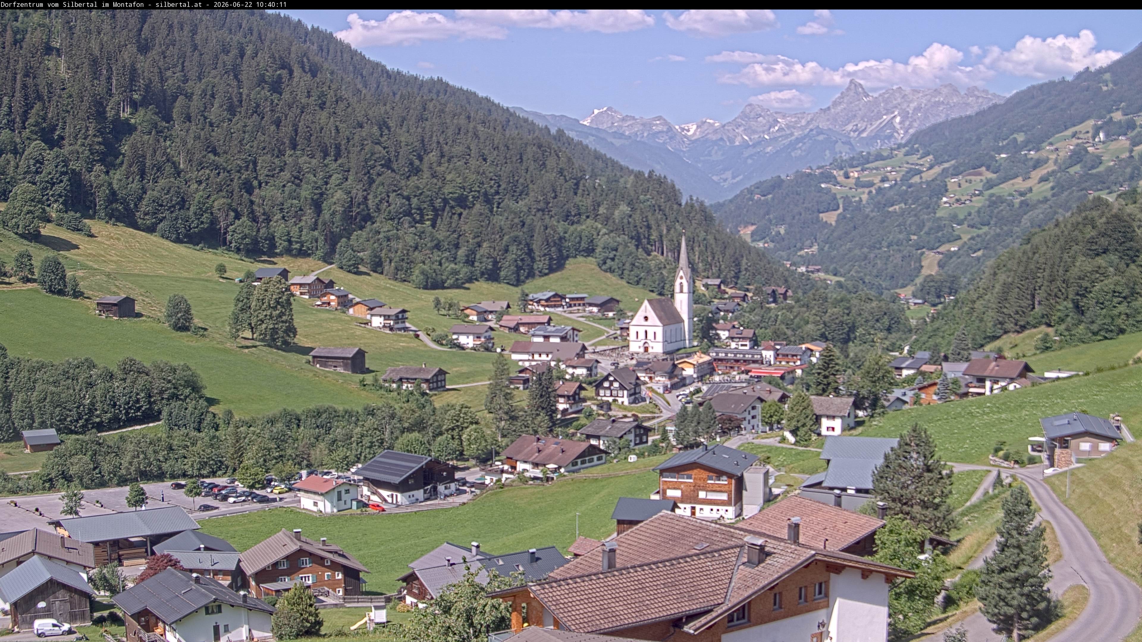 Archiv Foto Webcam Blick auf Silbertal, Vorarlberg