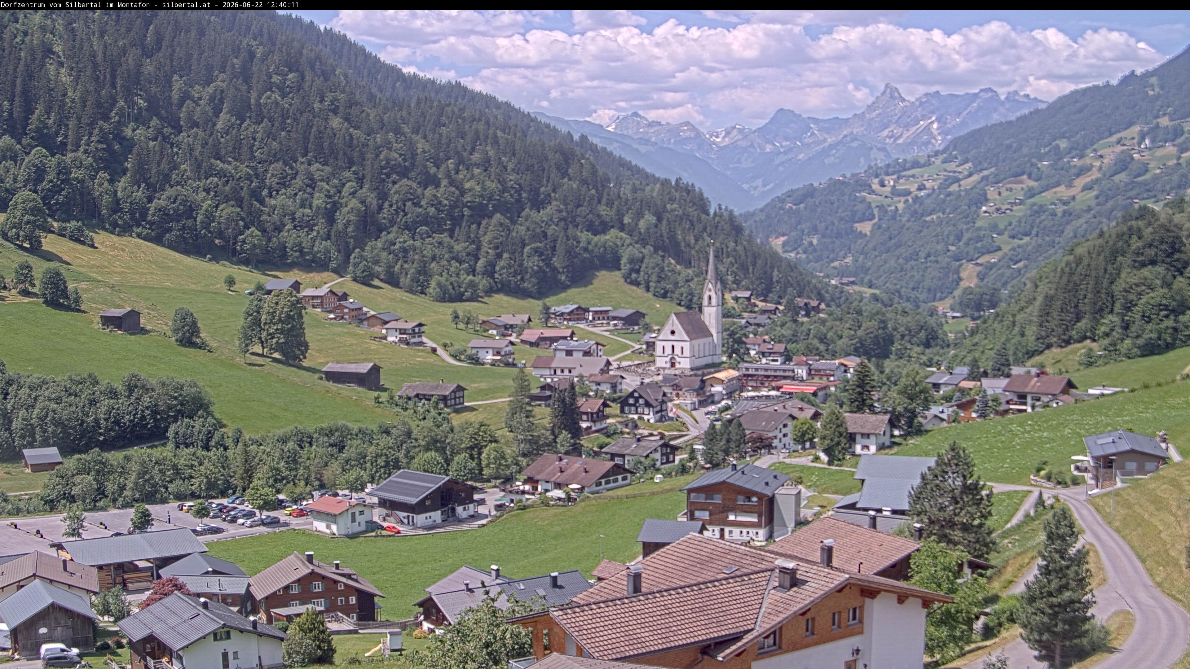 Archiv Foto Webcam Blick auf Silbertal, Vorarlberg