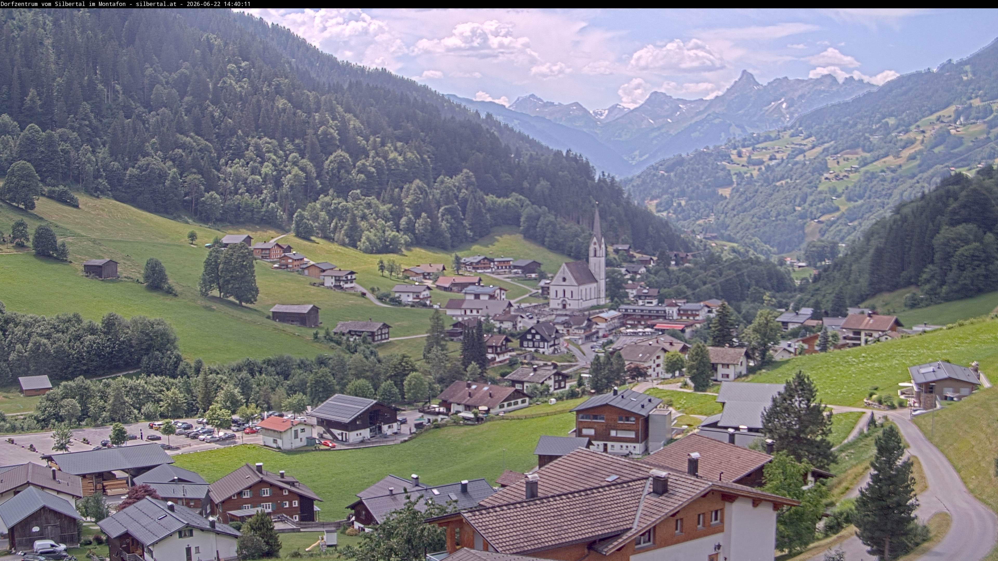 Archiv Foto Webcam Blick auf Silbertal, Vorarlberg