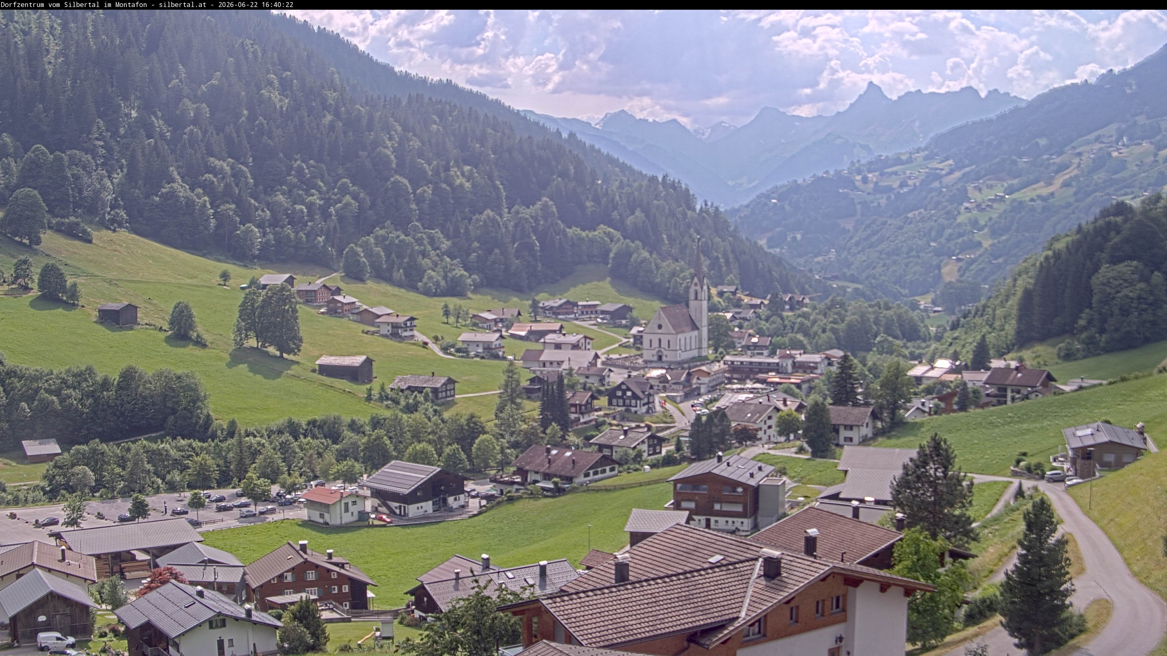 Archiv Foto Webcam Blick auf Silbertal, Vorarlberg