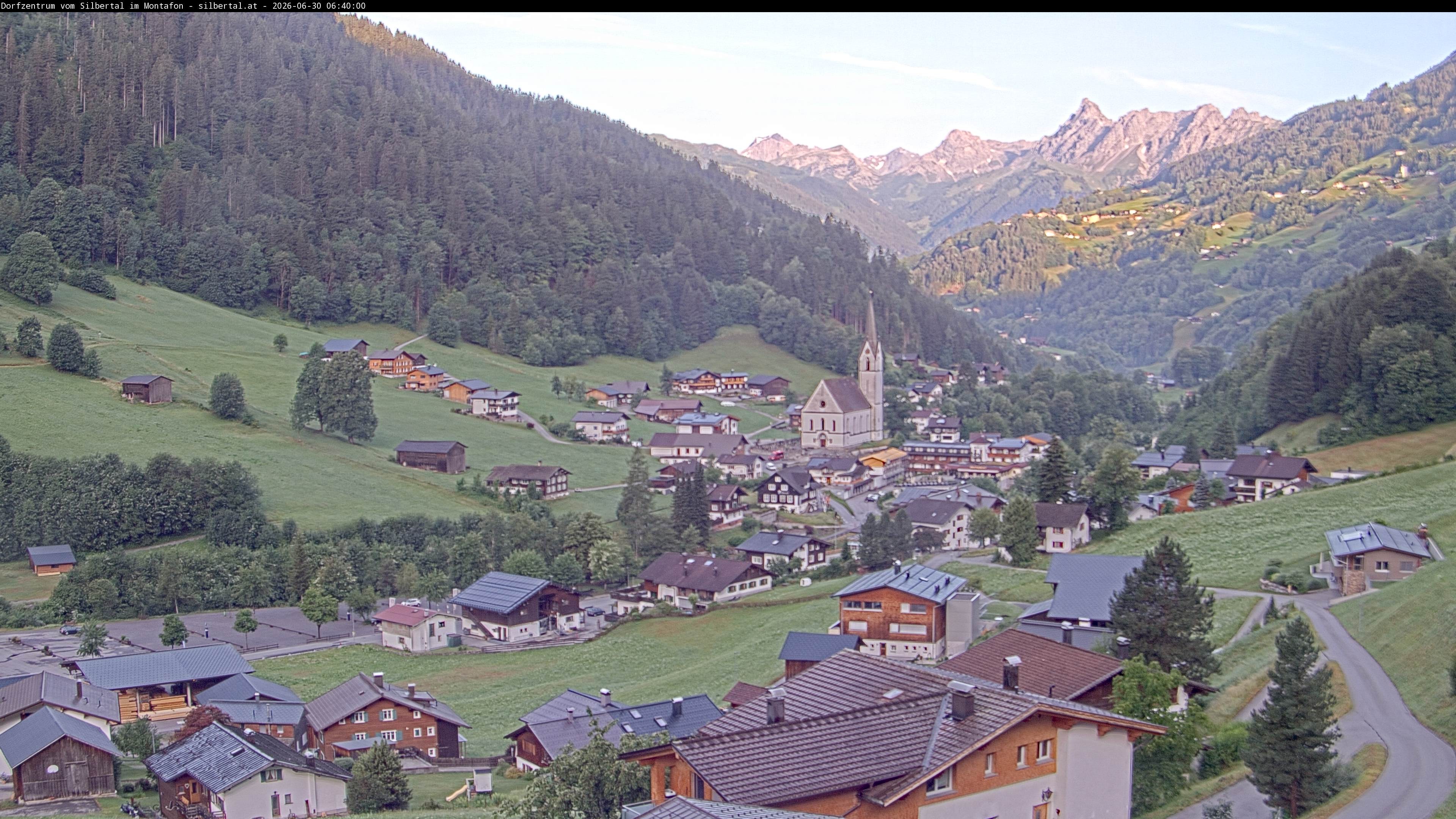 Archiv Foto Webcam Blick auf Silbertal, Vorarlberg