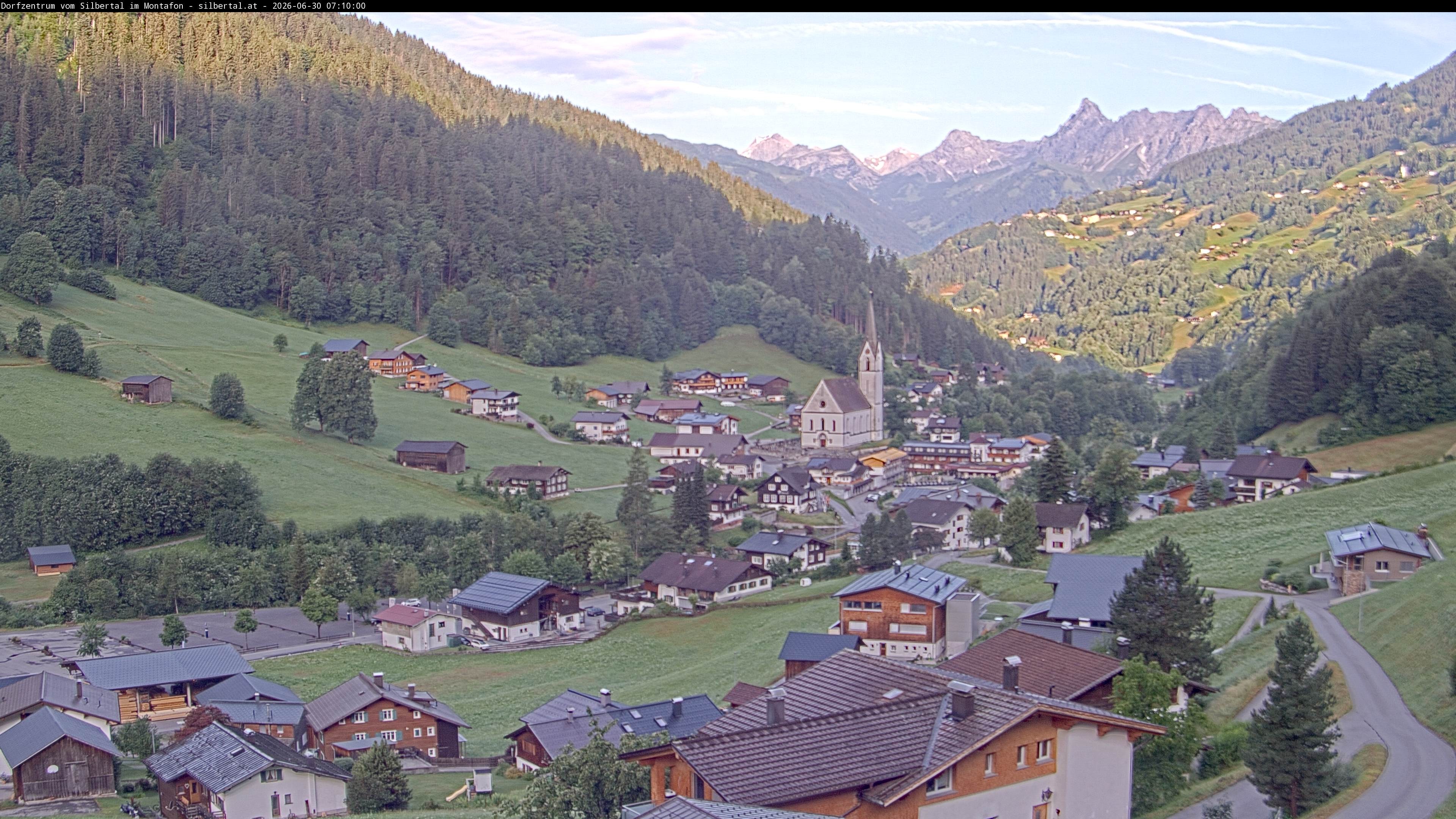 Archiv Foto Webcam Blick auf Silbertal, Vorarlberg