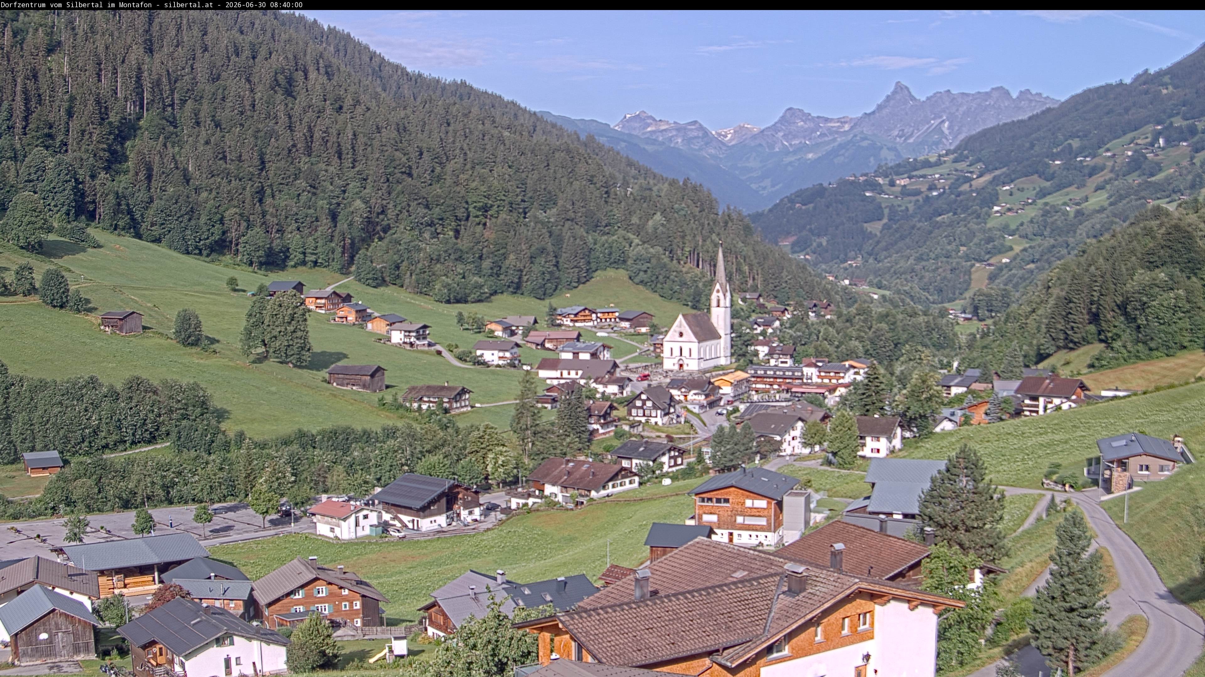 Archiv Foto Webcam Blick auf Silbertal, Vorarlberg