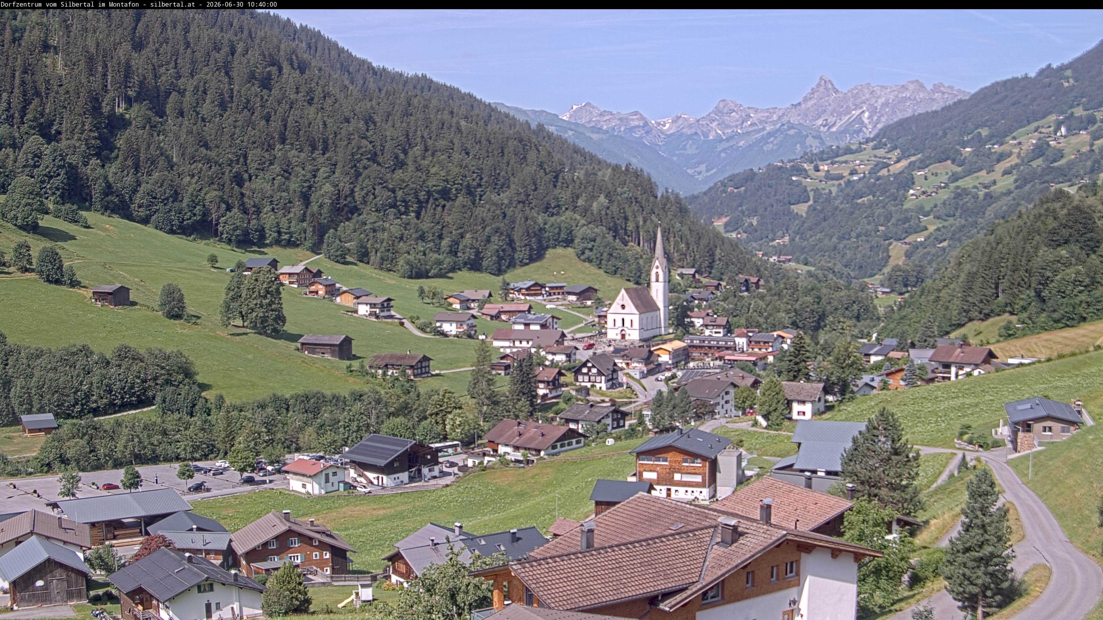 Archiv Foto Webcam Blick auf Silbertal, Vorarlberg