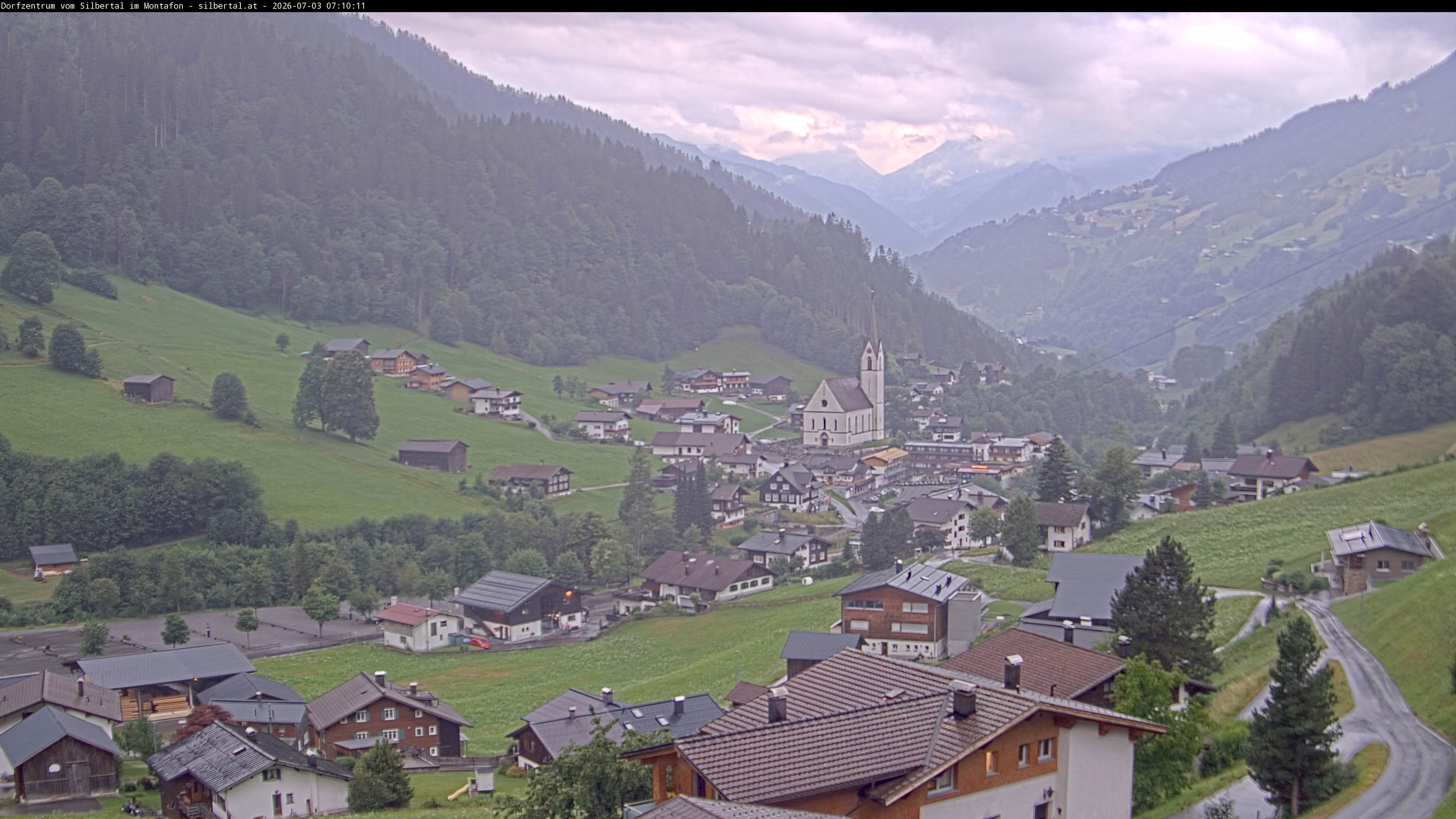 Archiv Foto Webcam Blick auf Silbertal, Vorarlberg