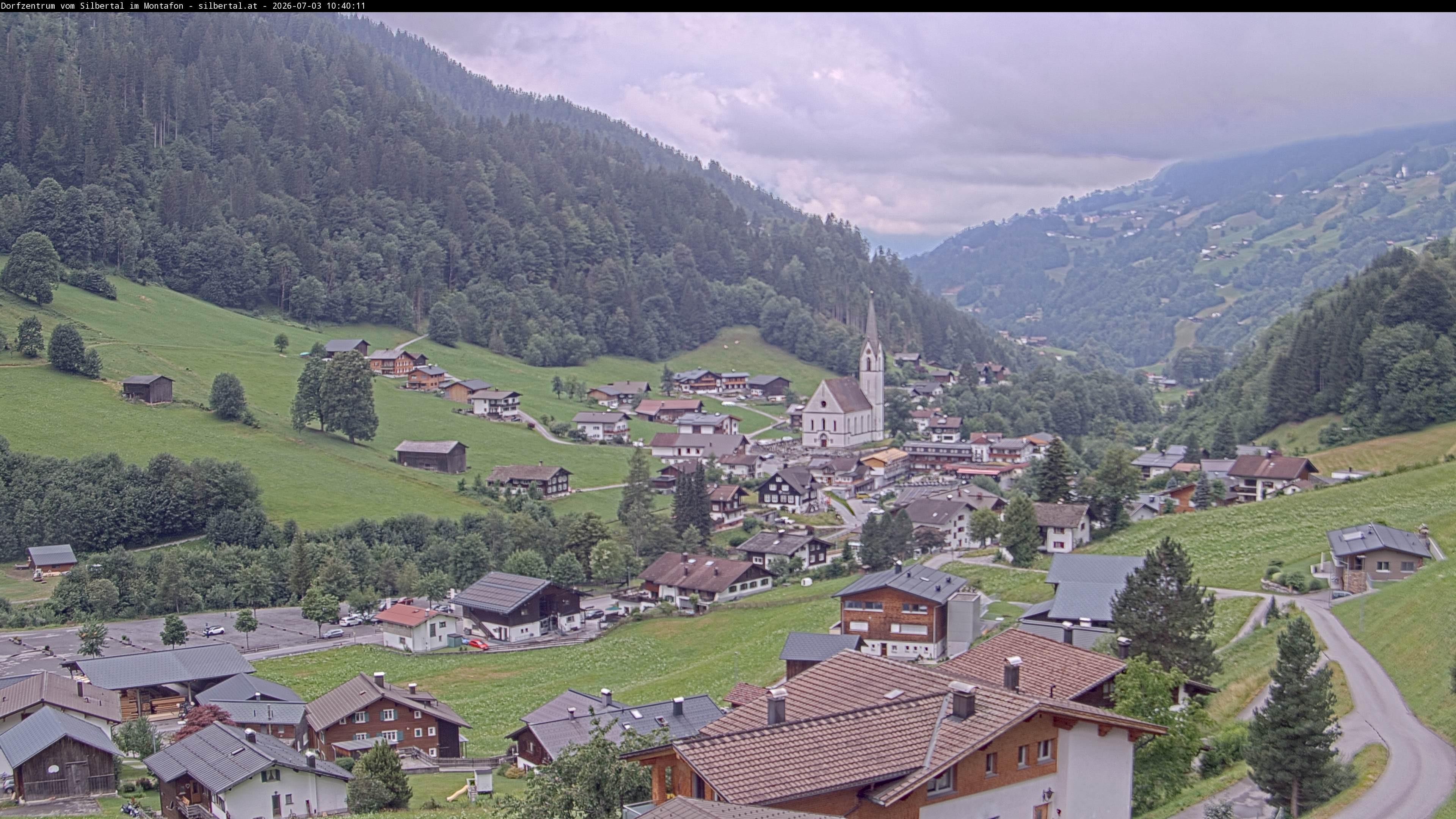Archiv Foto Webcam Blick auf Silbertal, Vorarlberg