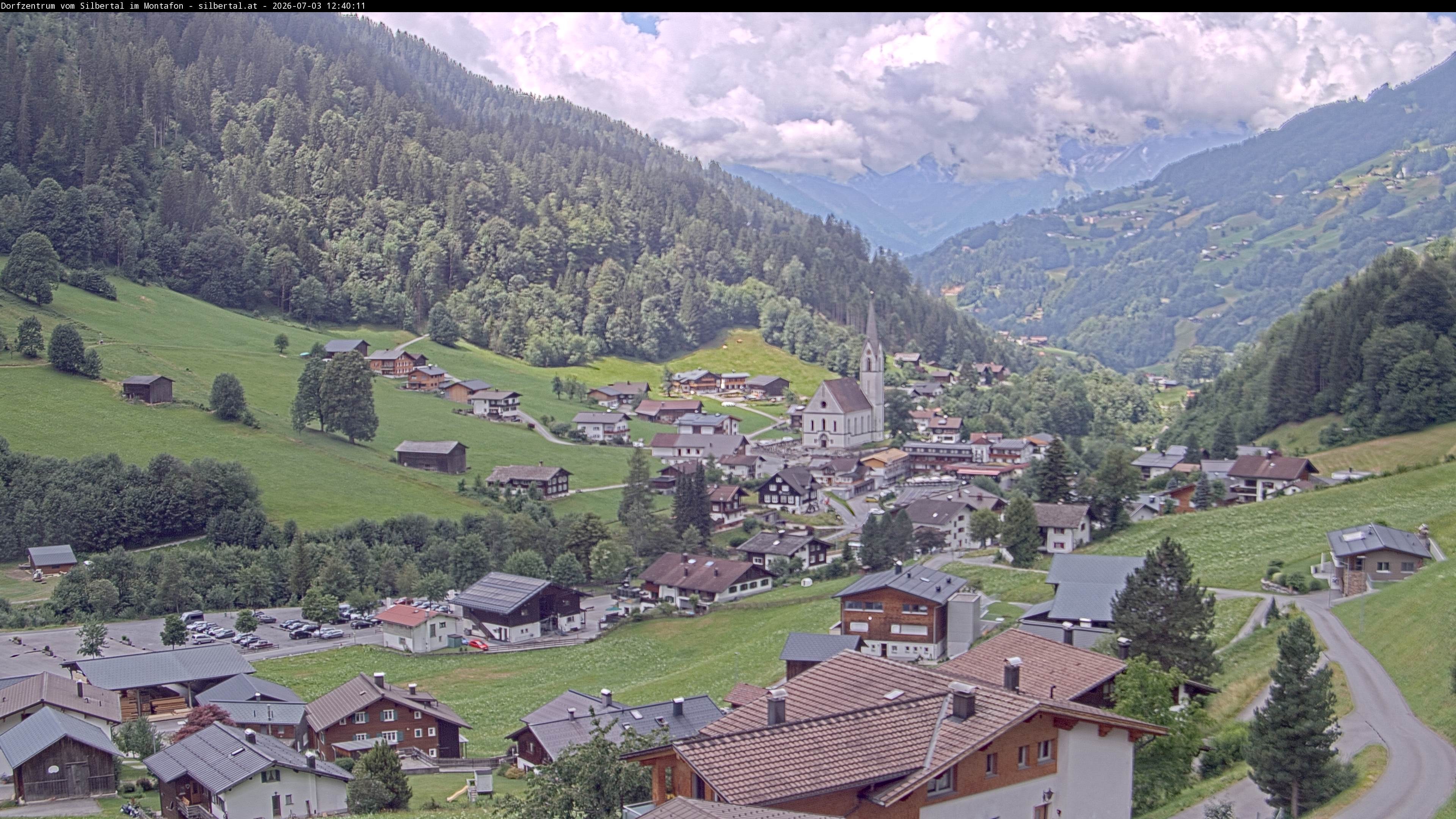 Archiv Foto Webcam Blick auf Silbertal, Vorarlberg