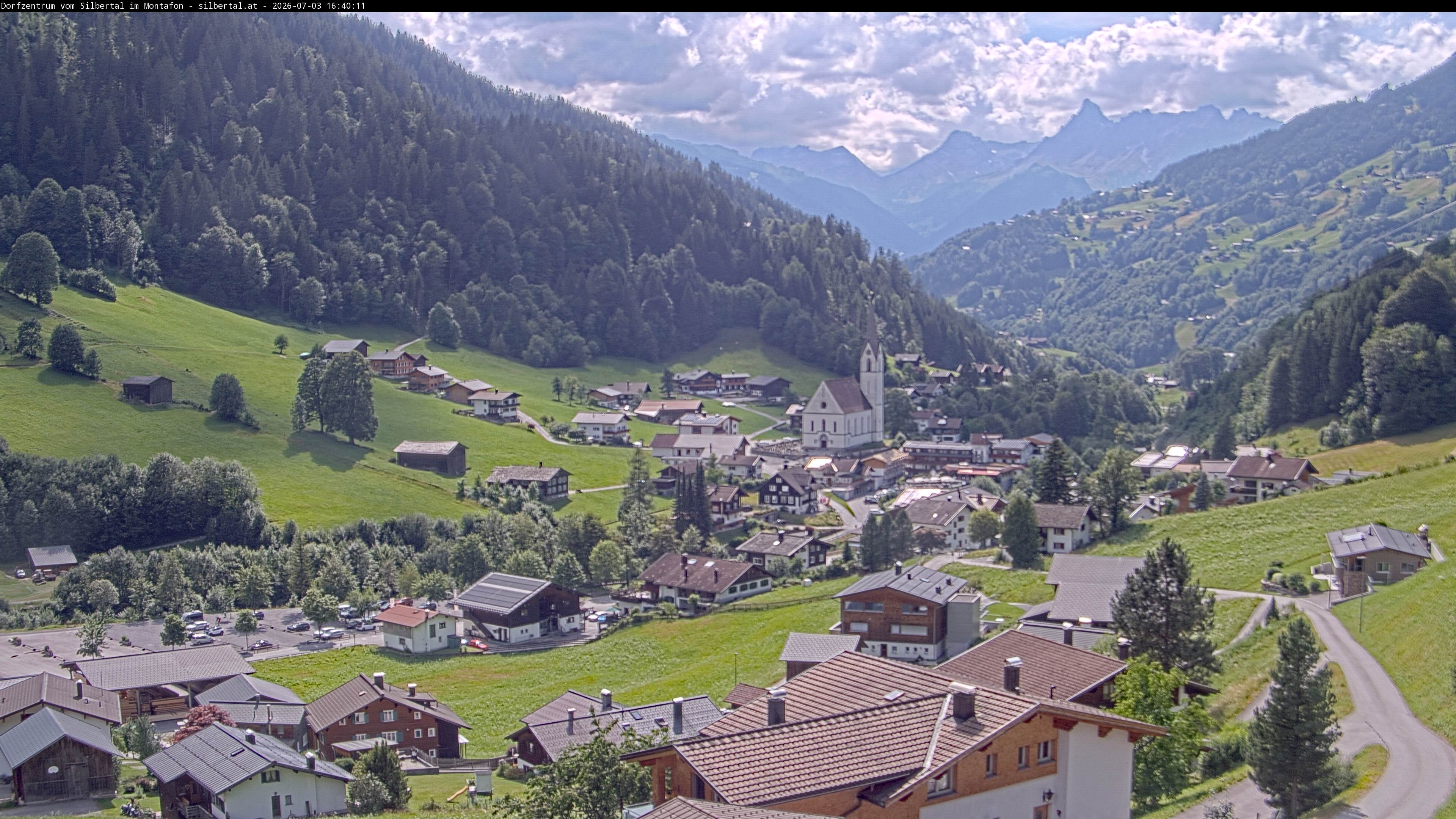 Archiv Foto Webcam Blick auf Silbertal, Vorarlberg
