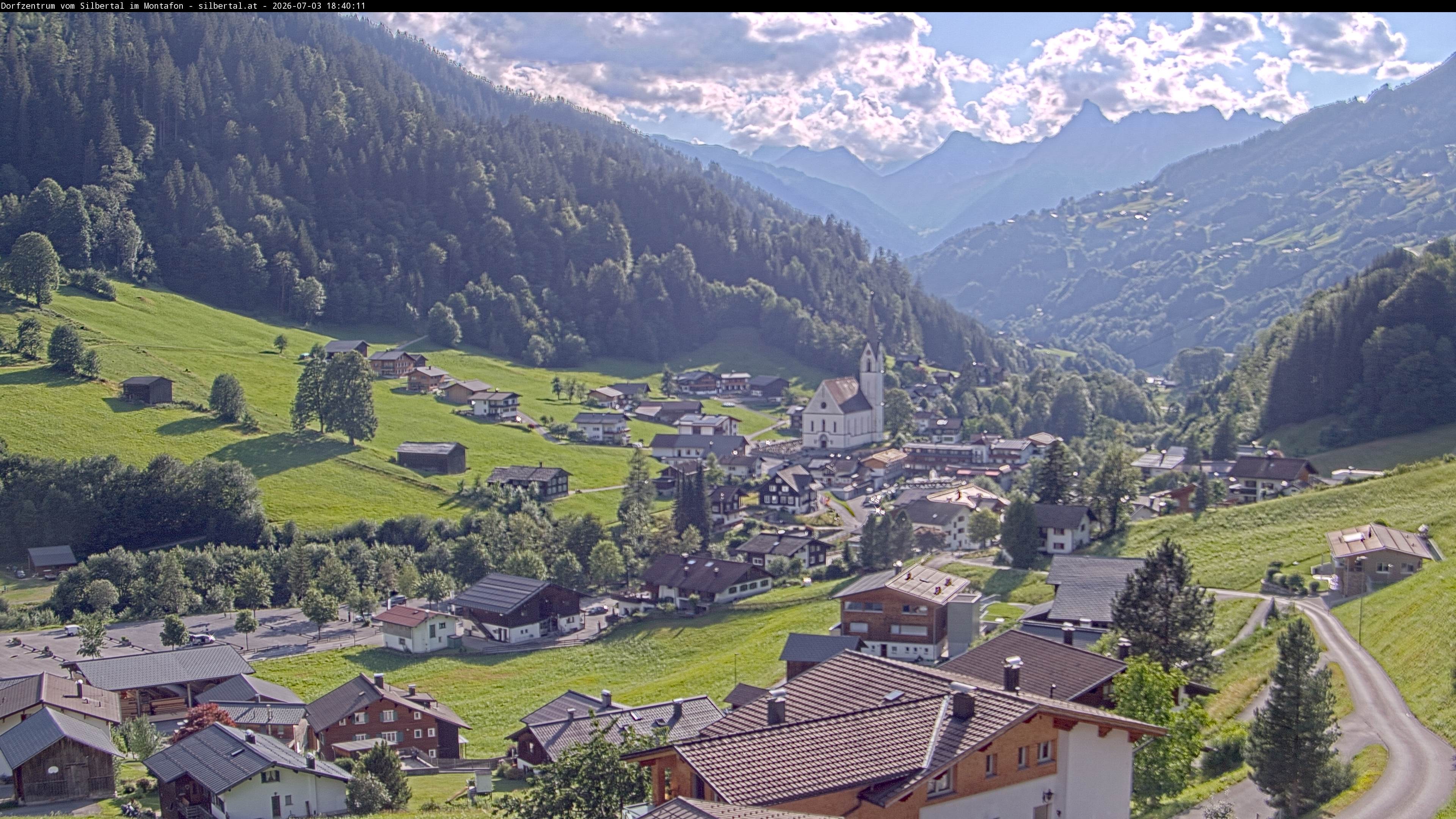 Archiv Foto Webcam Blick auf Silbertal, Vorarlberg