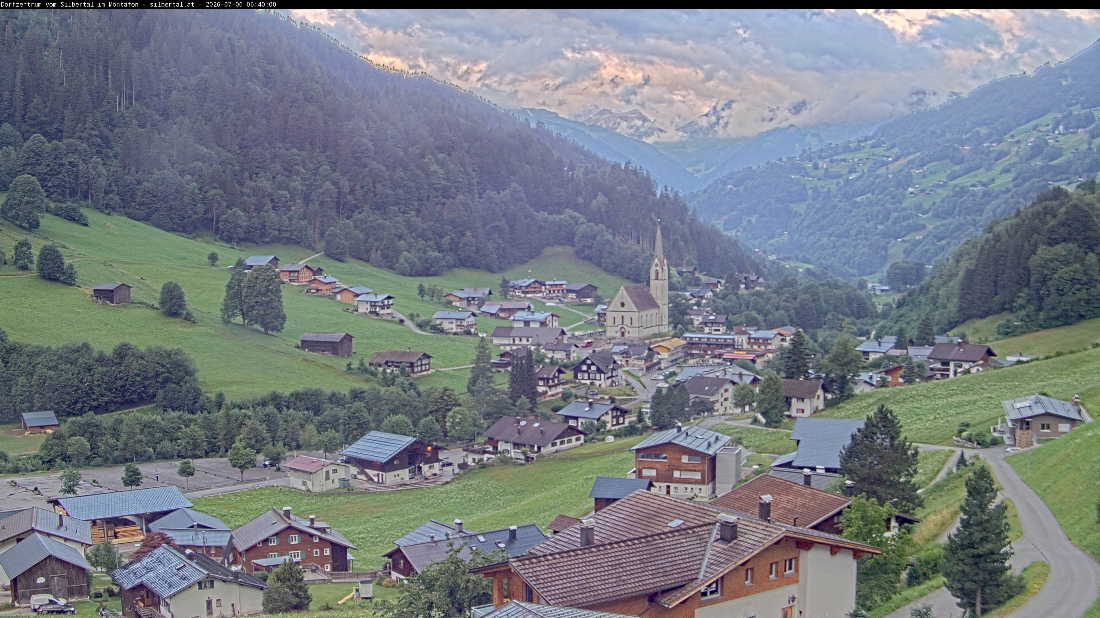 Archiv Foto Webcam Blick auf Silbertal, Vorarlberg