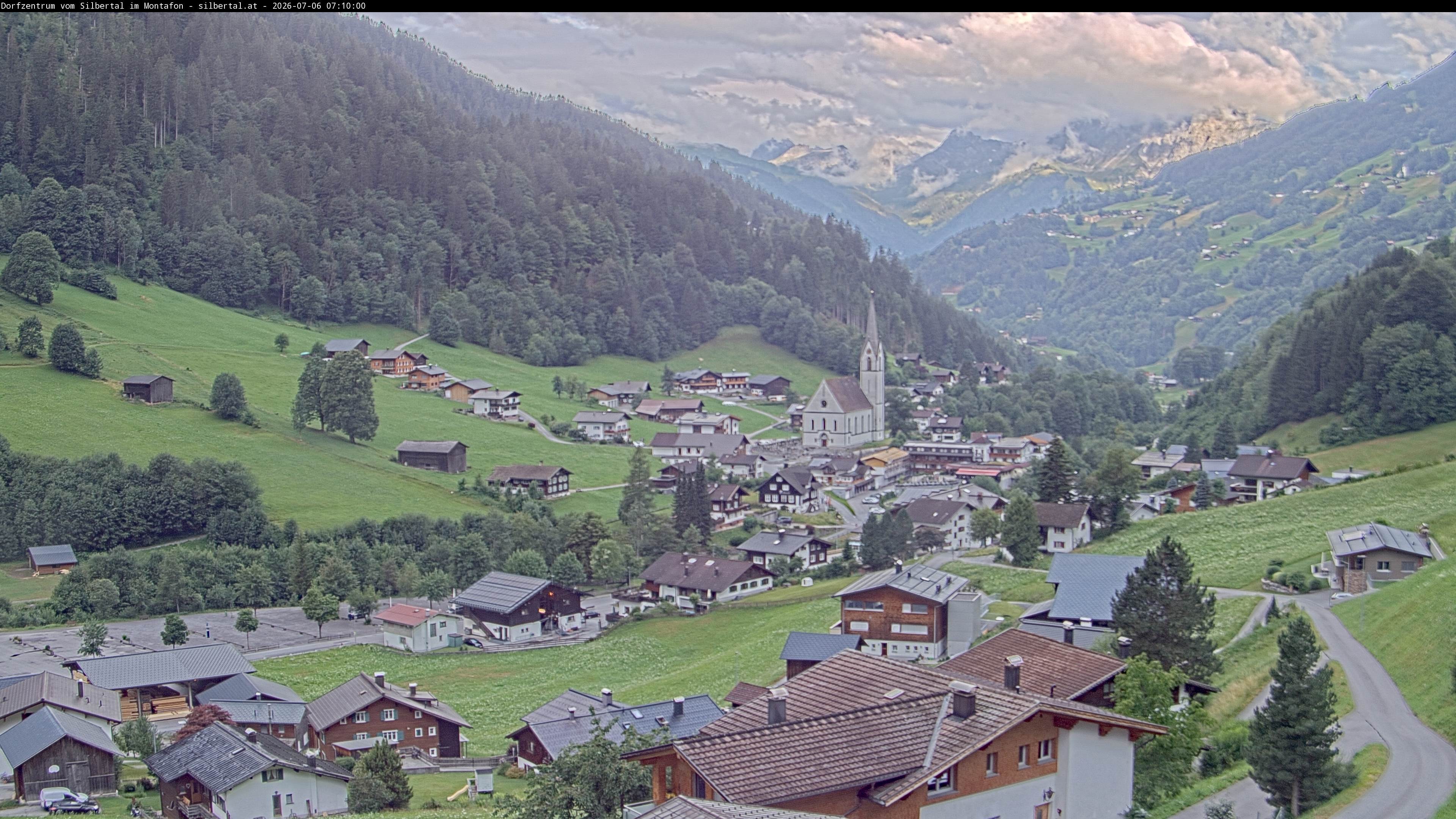Archiv Foto Webcam Blick auf Silbertal, Vorarlberg