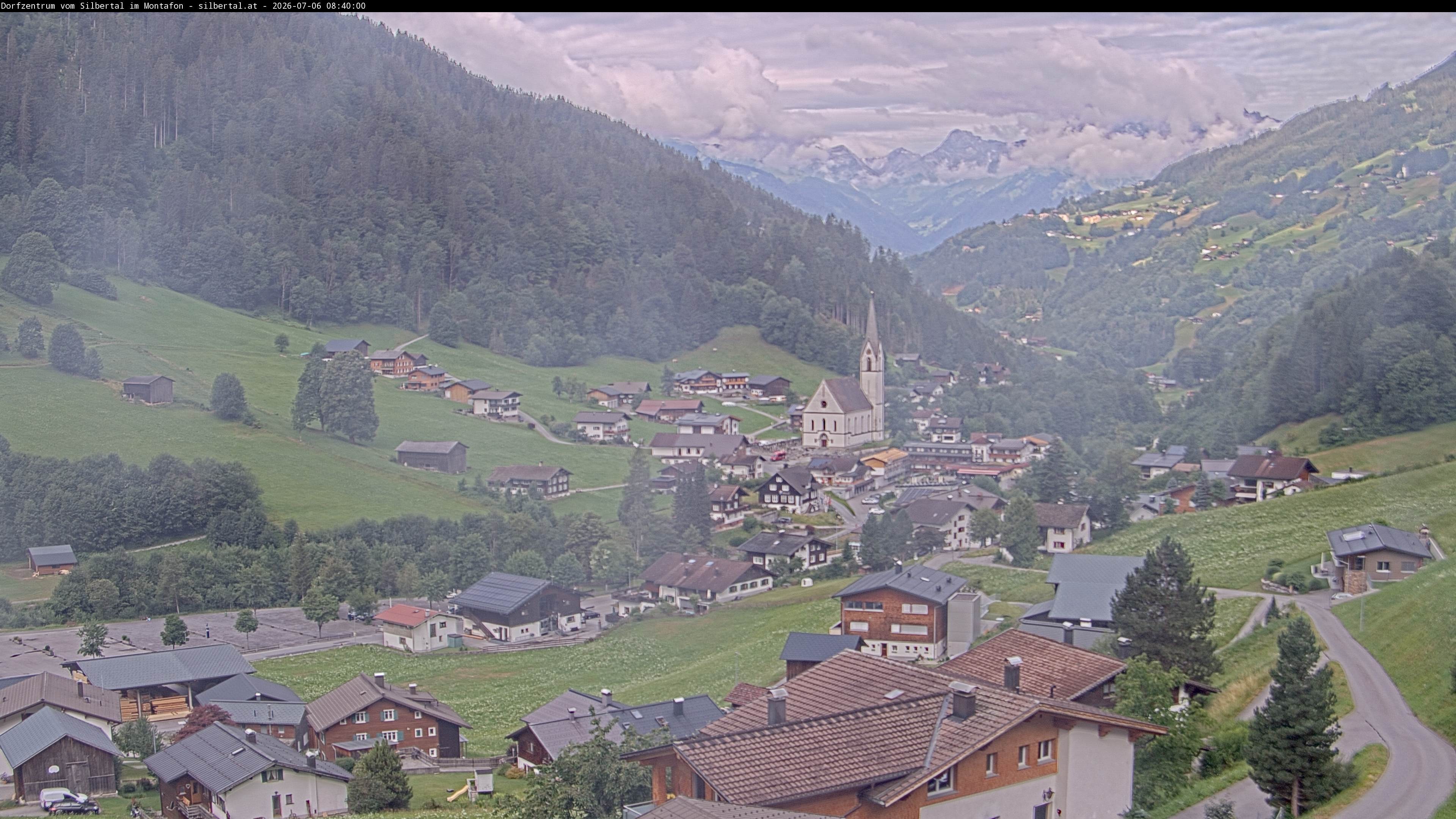 Archiv Foto Webcam Blick auf Silbertal, Vorarlberg