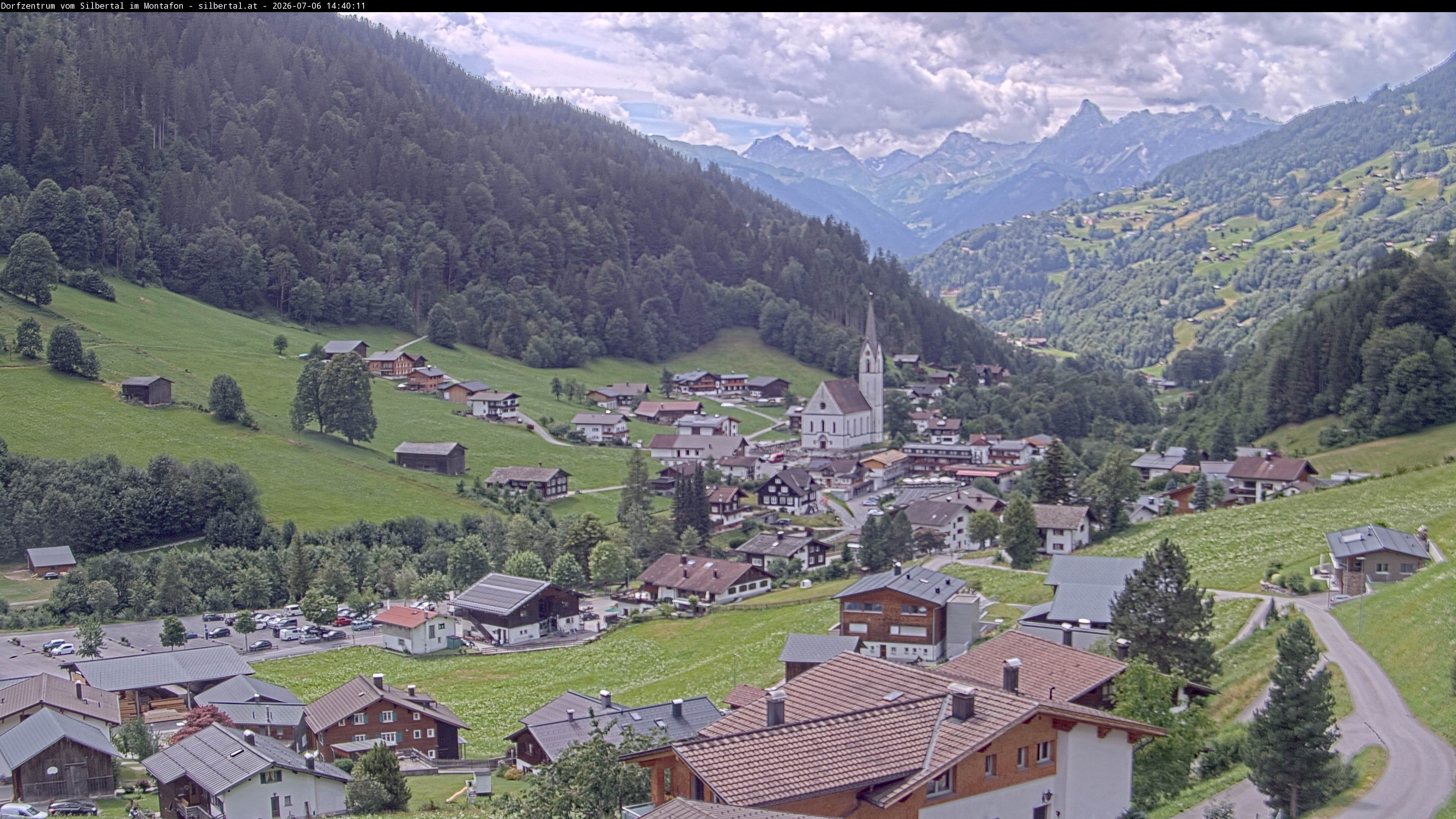 Archiv Foto Webcam Blick auf Silbertal, Vorarlberg