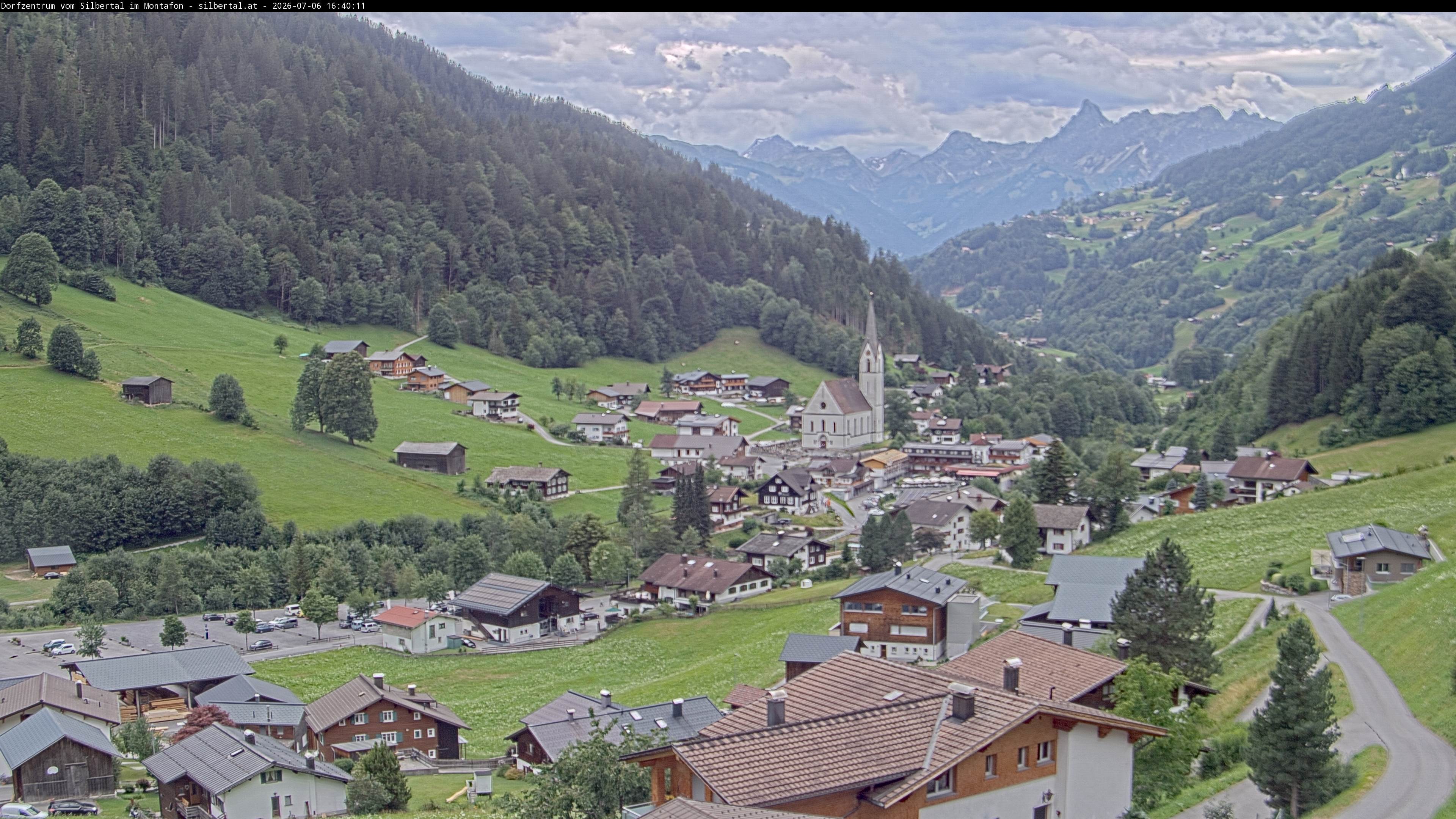 Archiv Foto Webcam Blick auf Silbertal, Vorarlberg