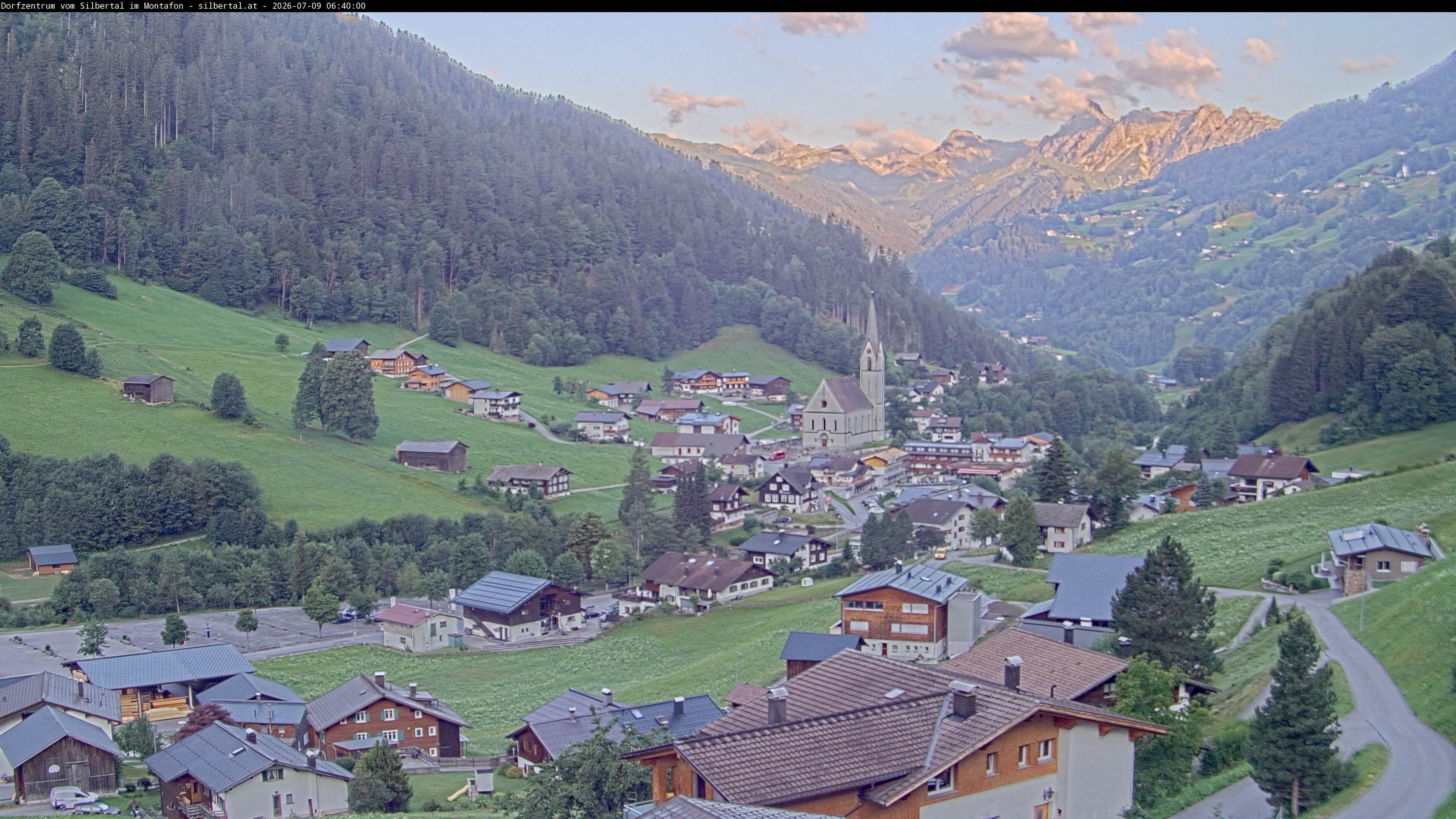 Archiv Foto Webcam Blick auf Silbertal, Vorarlberg