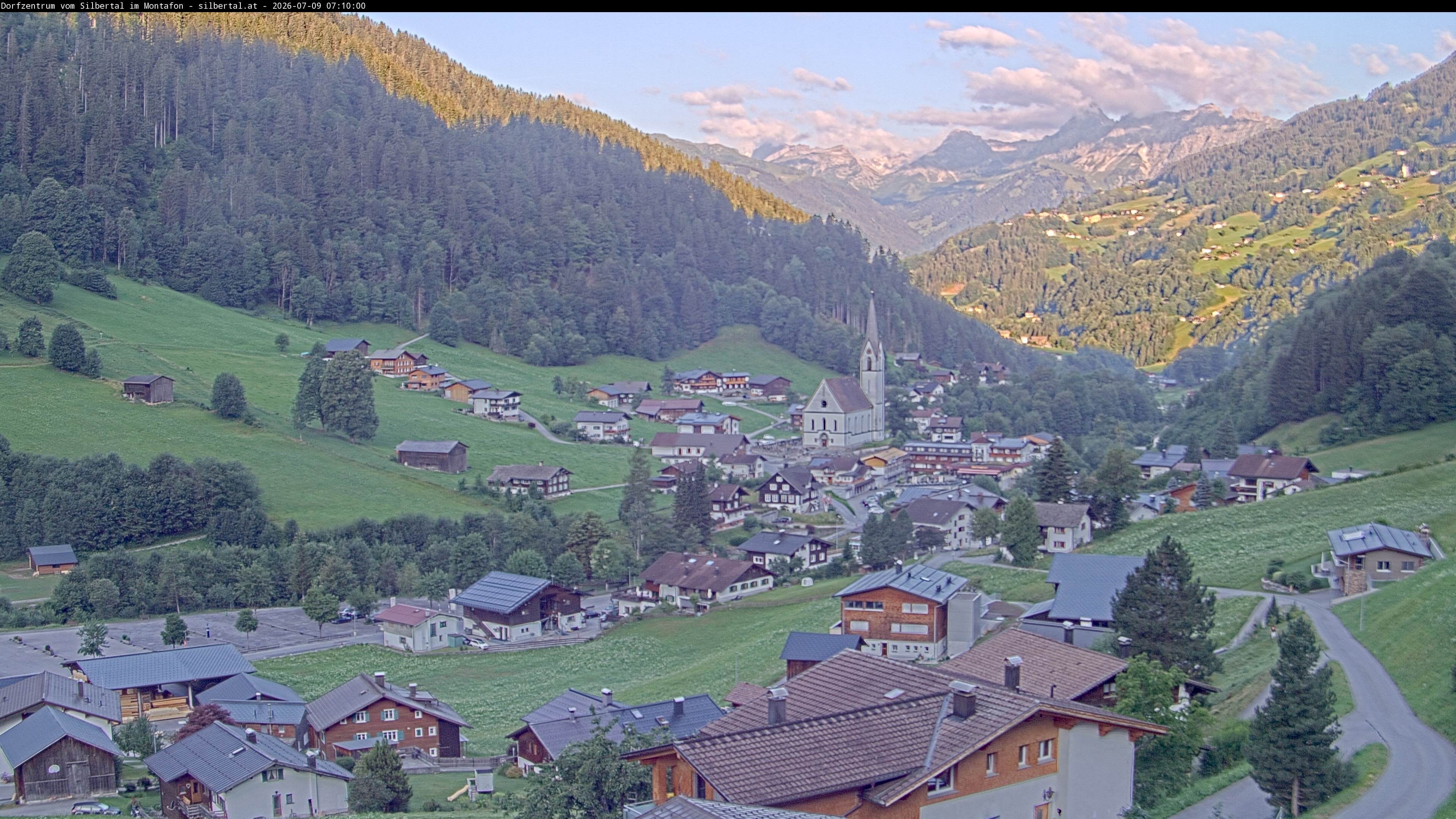 Archiv Foto Webcam Blick auf Silbertal, Vorarlberg
