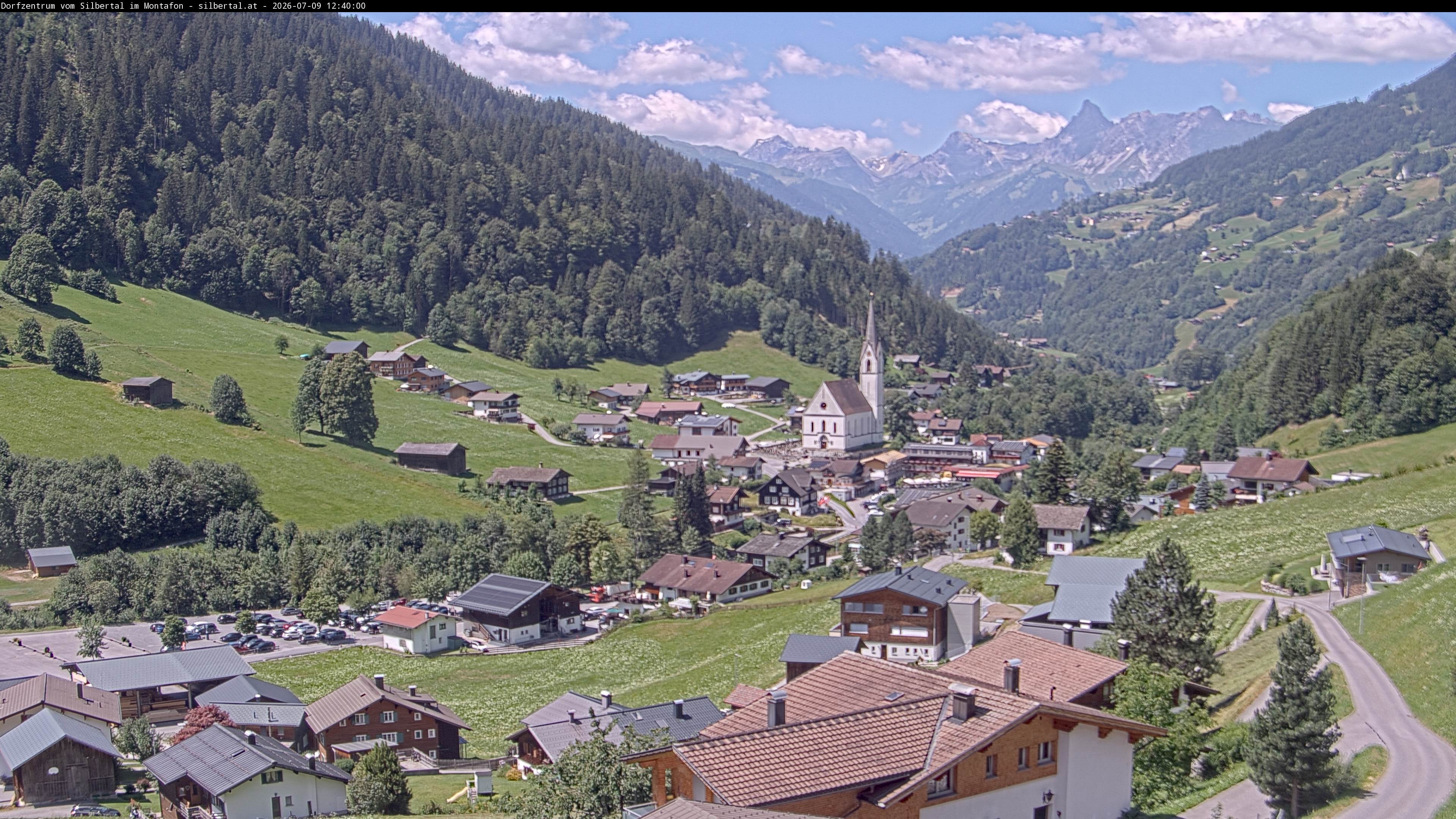 Archiv Foto Webcam Blick auf Silbertal, Vorarlberg