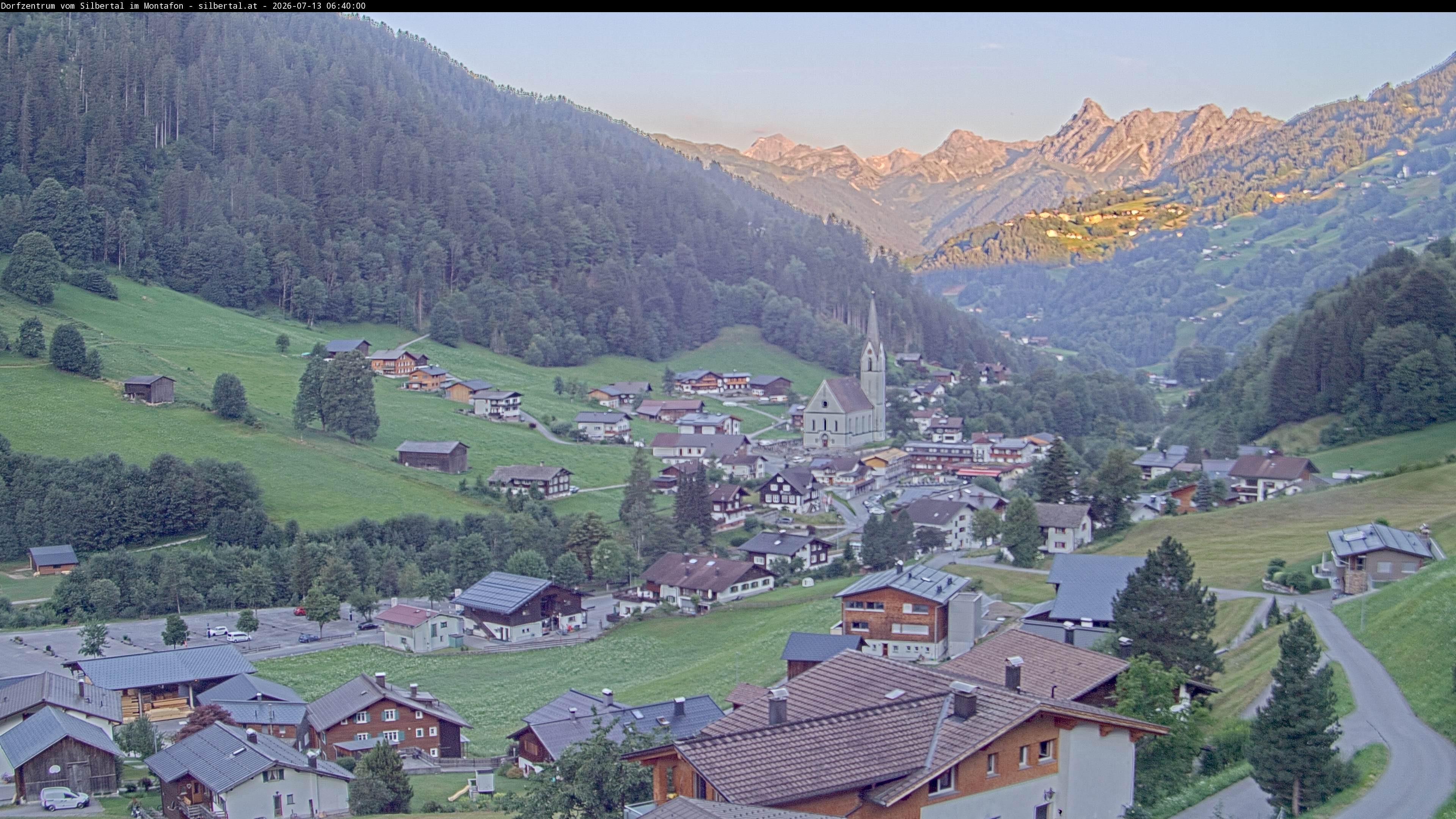 Archiv Foto Webcam Blick auf Silbertal, Vorarlberg